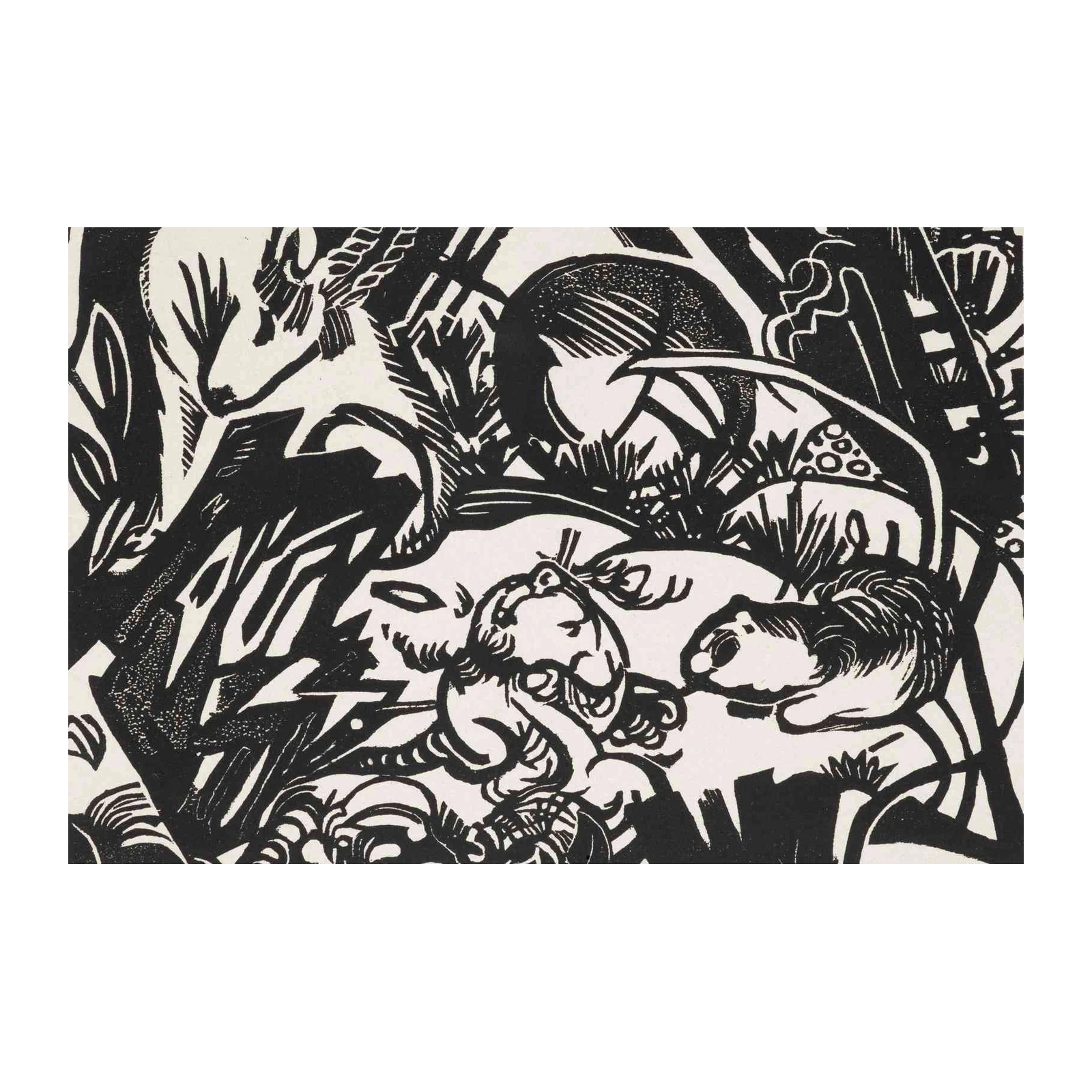 Wild Animal Woodland Scene Wall Art