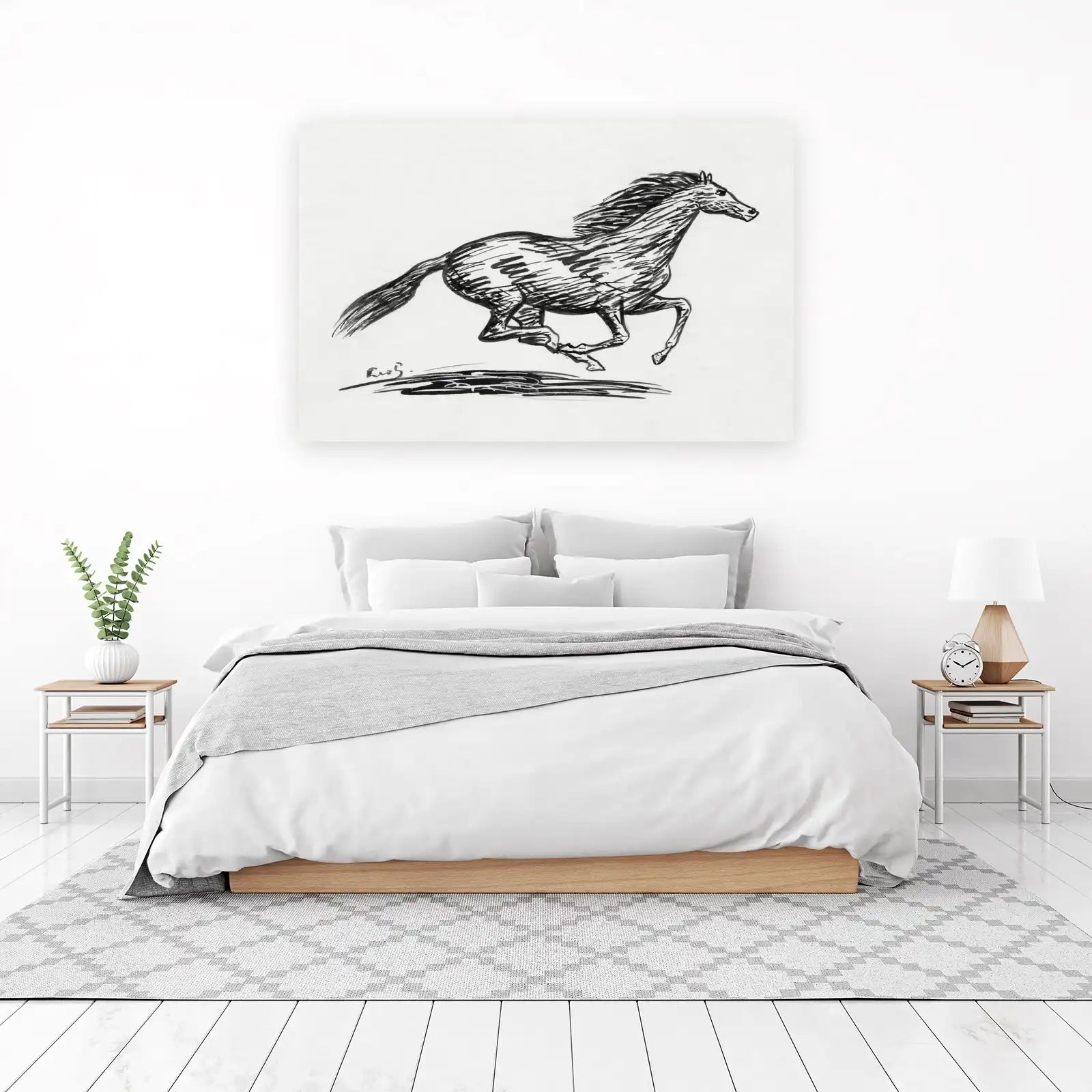 Dynamic Horse Sketch Wall Art
