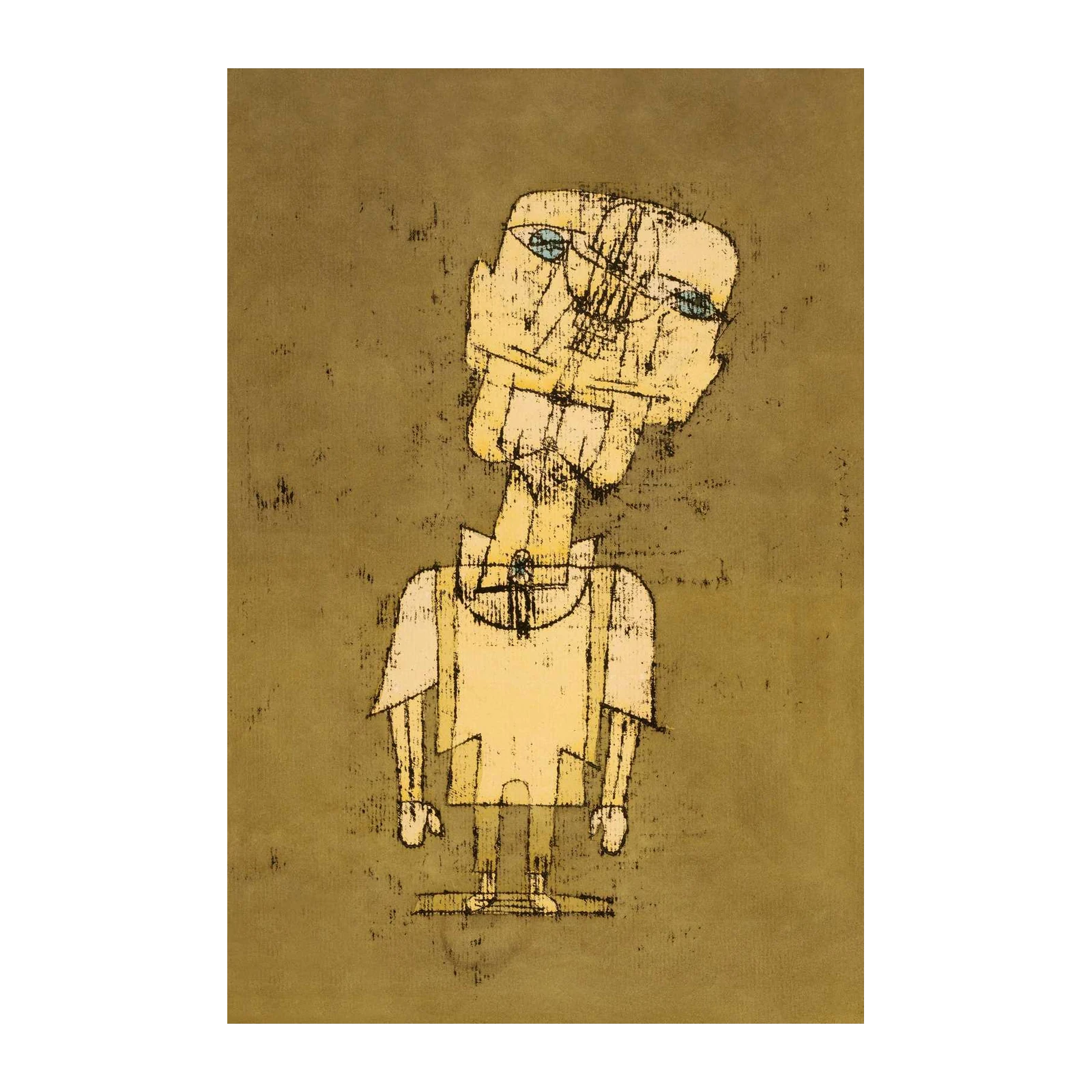 Abstract Figure Yellow Wall Art