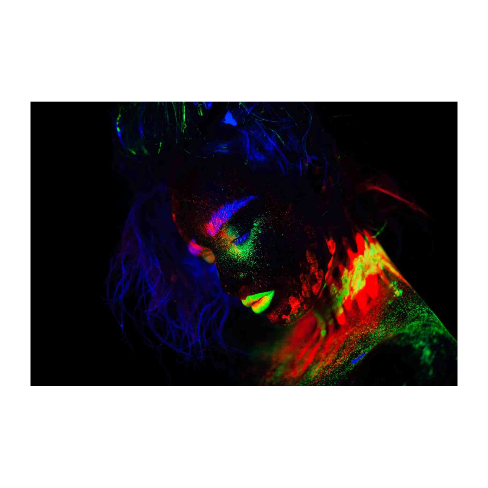 Neon Glow Portrait Wall Art | Abstract Art