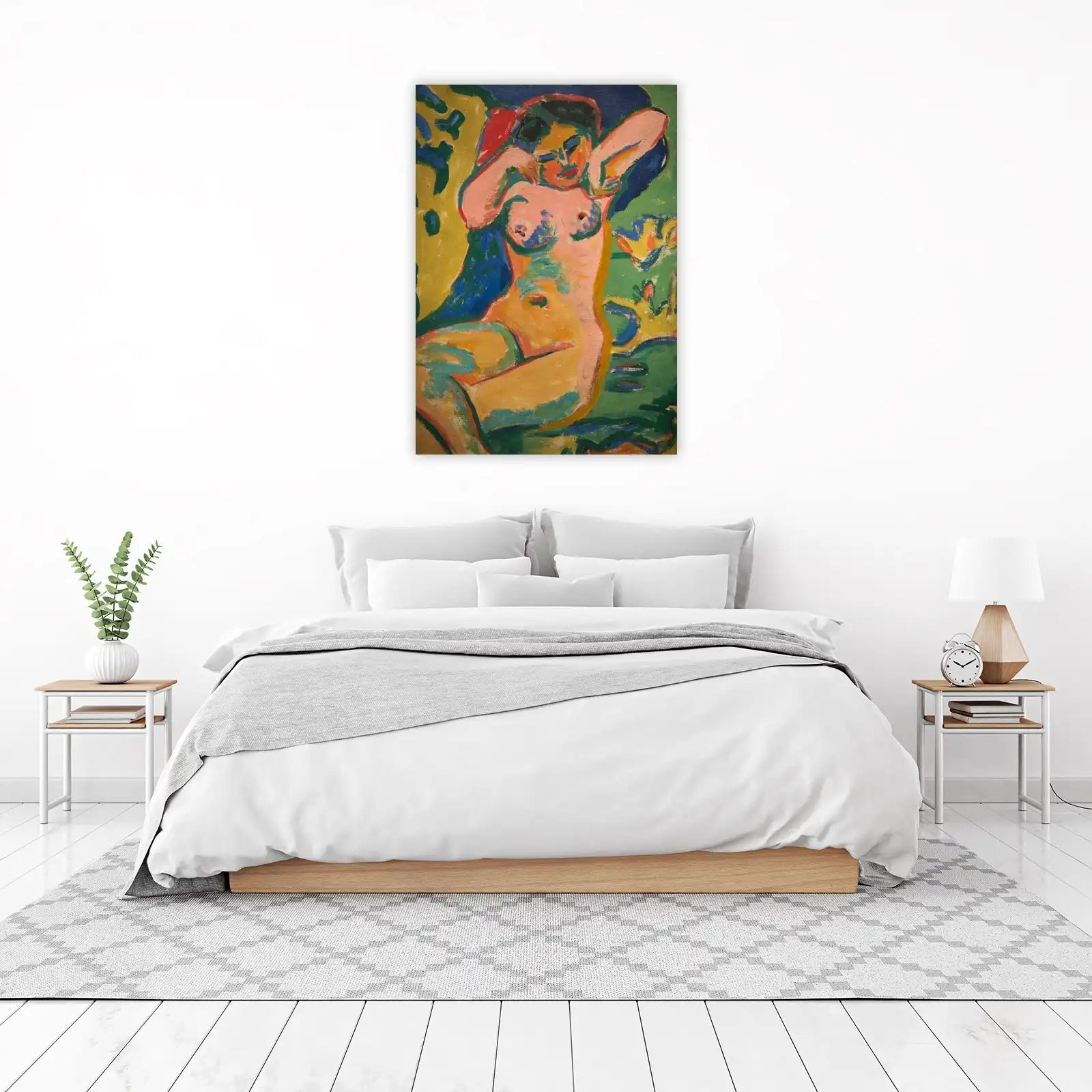 Vibrant Nude Expressionist Art Wall Art