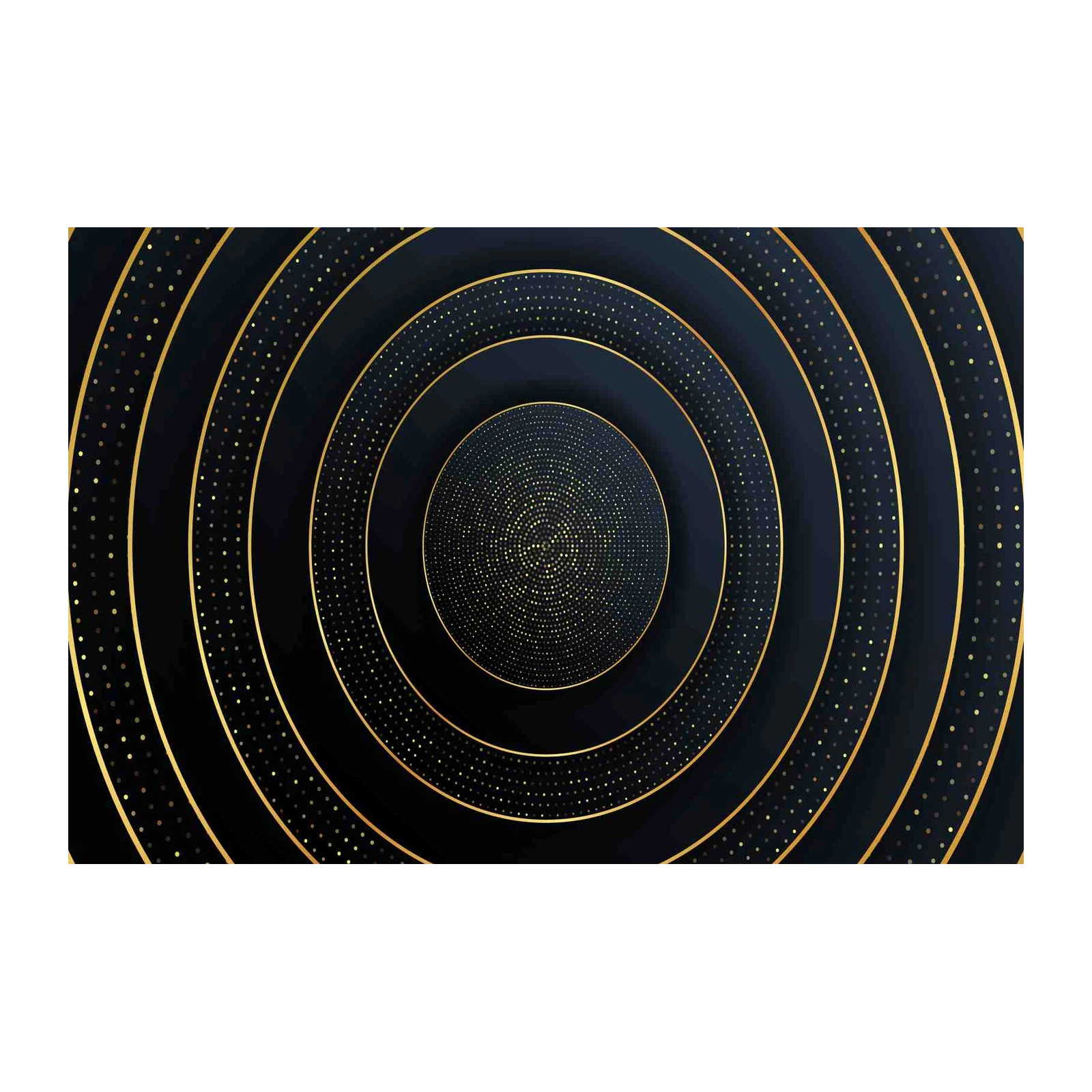 Luxury Gold Geometric Circles Wall Art