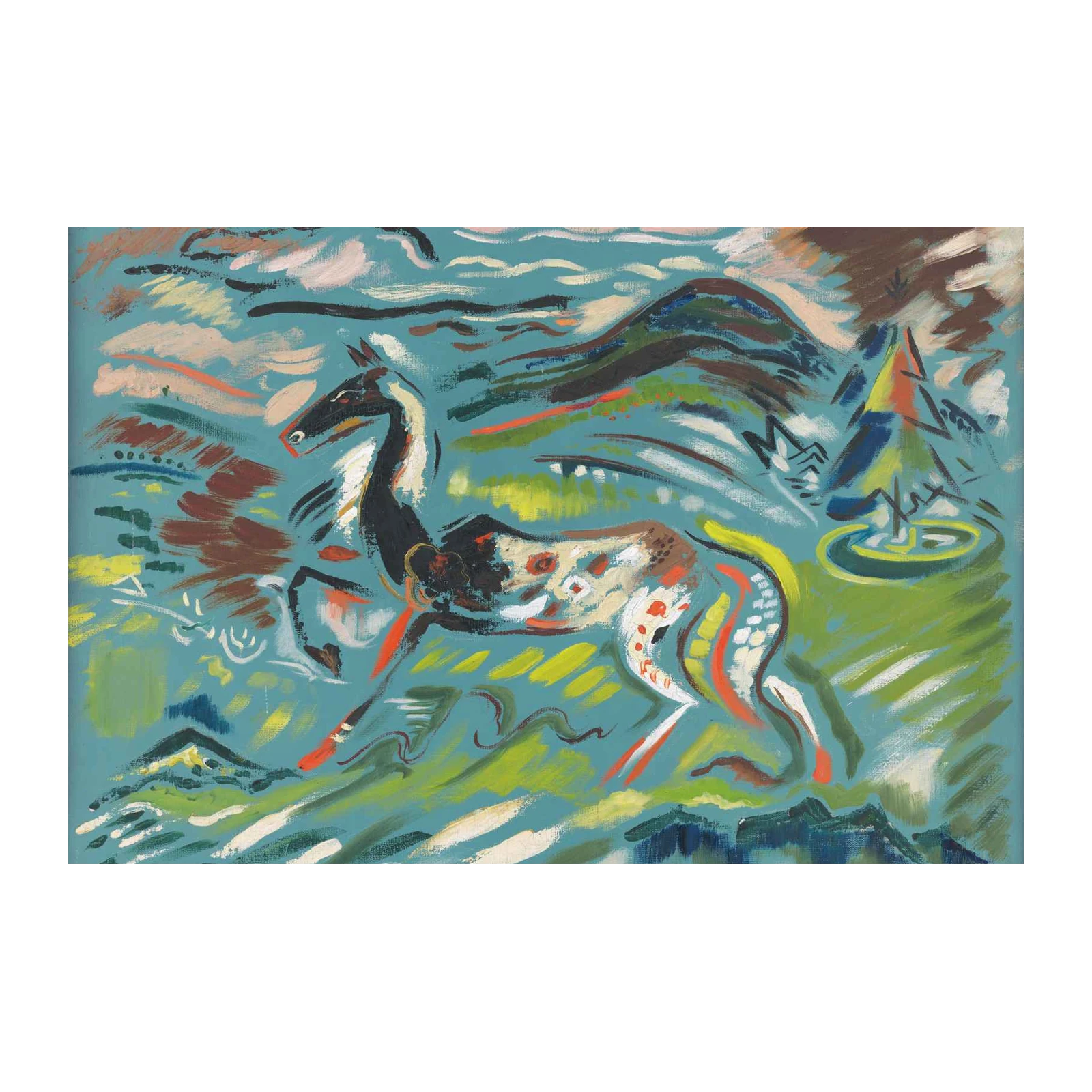 Expressive Horse Landscape Wall Art