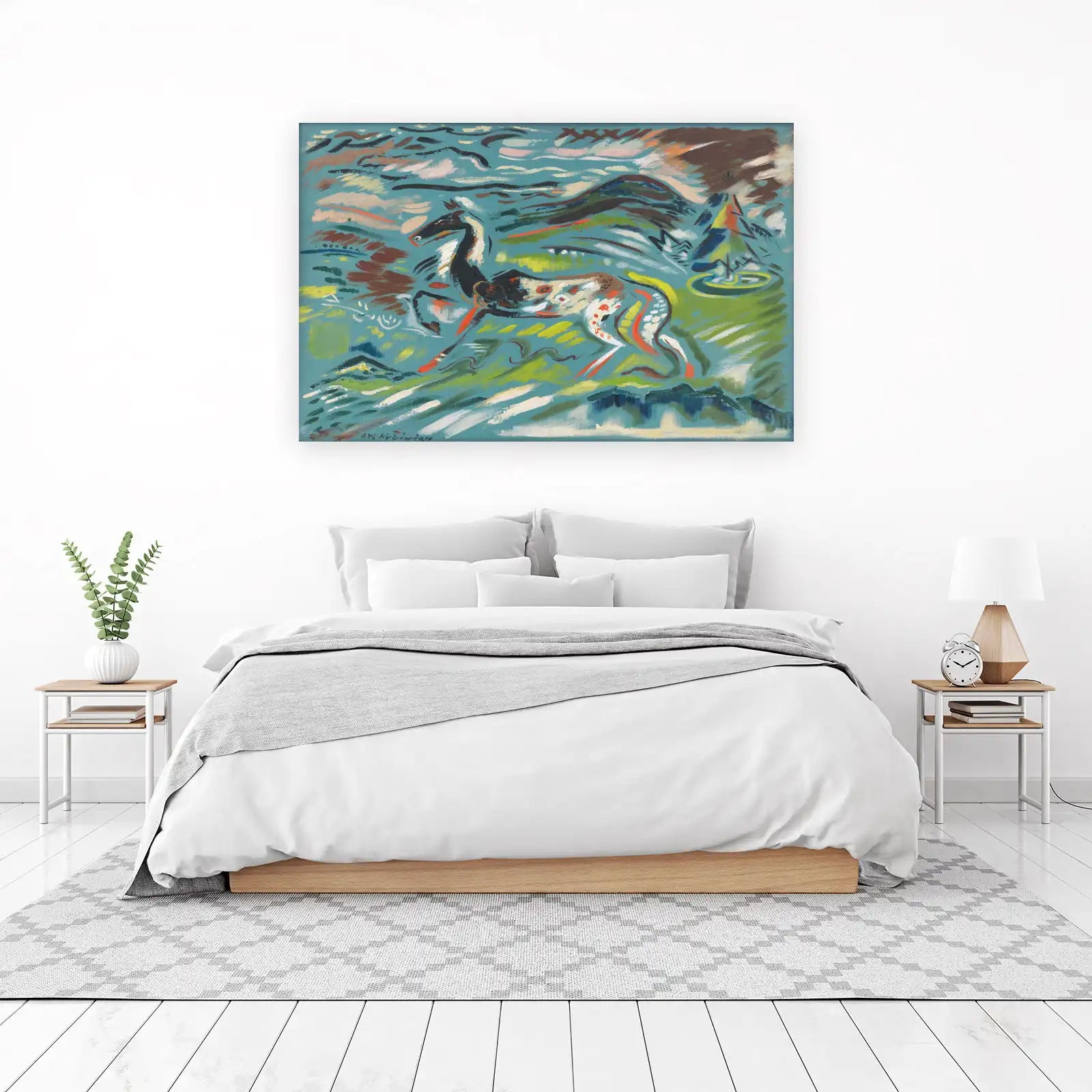 Expressive Horse Landscape Wall Art