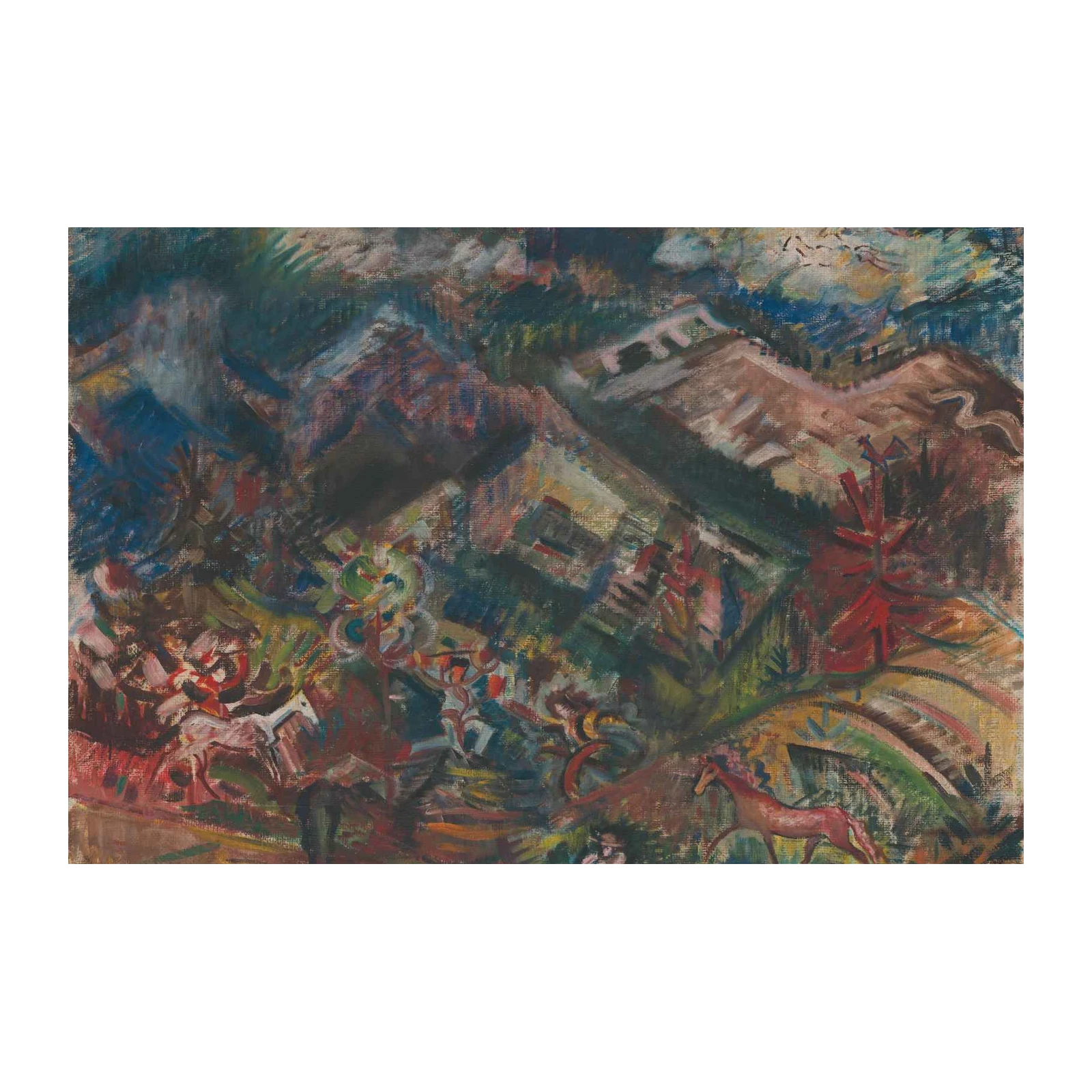 Dynamic Horses Abstract Wall Art Art