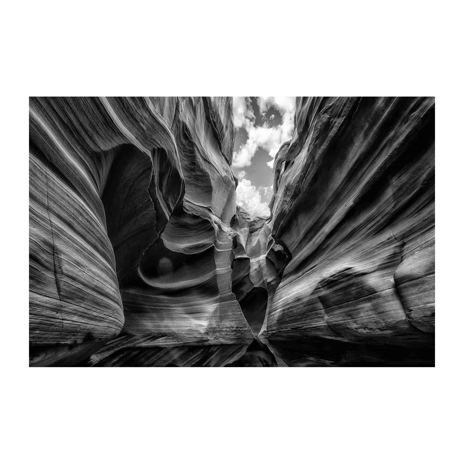 Antelope Canyon Black & White Wall Art