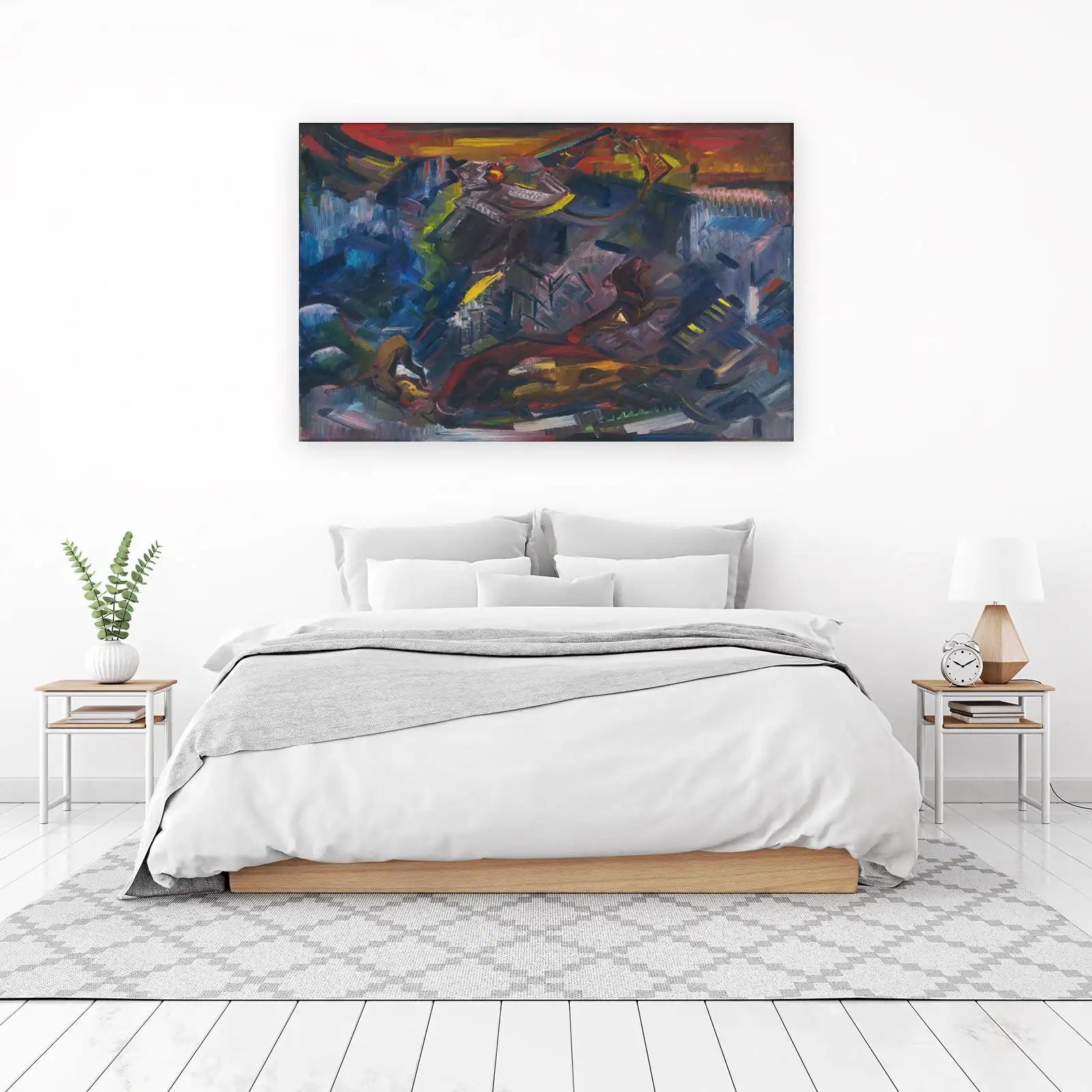 Expressive City Life Abstract Wall Art