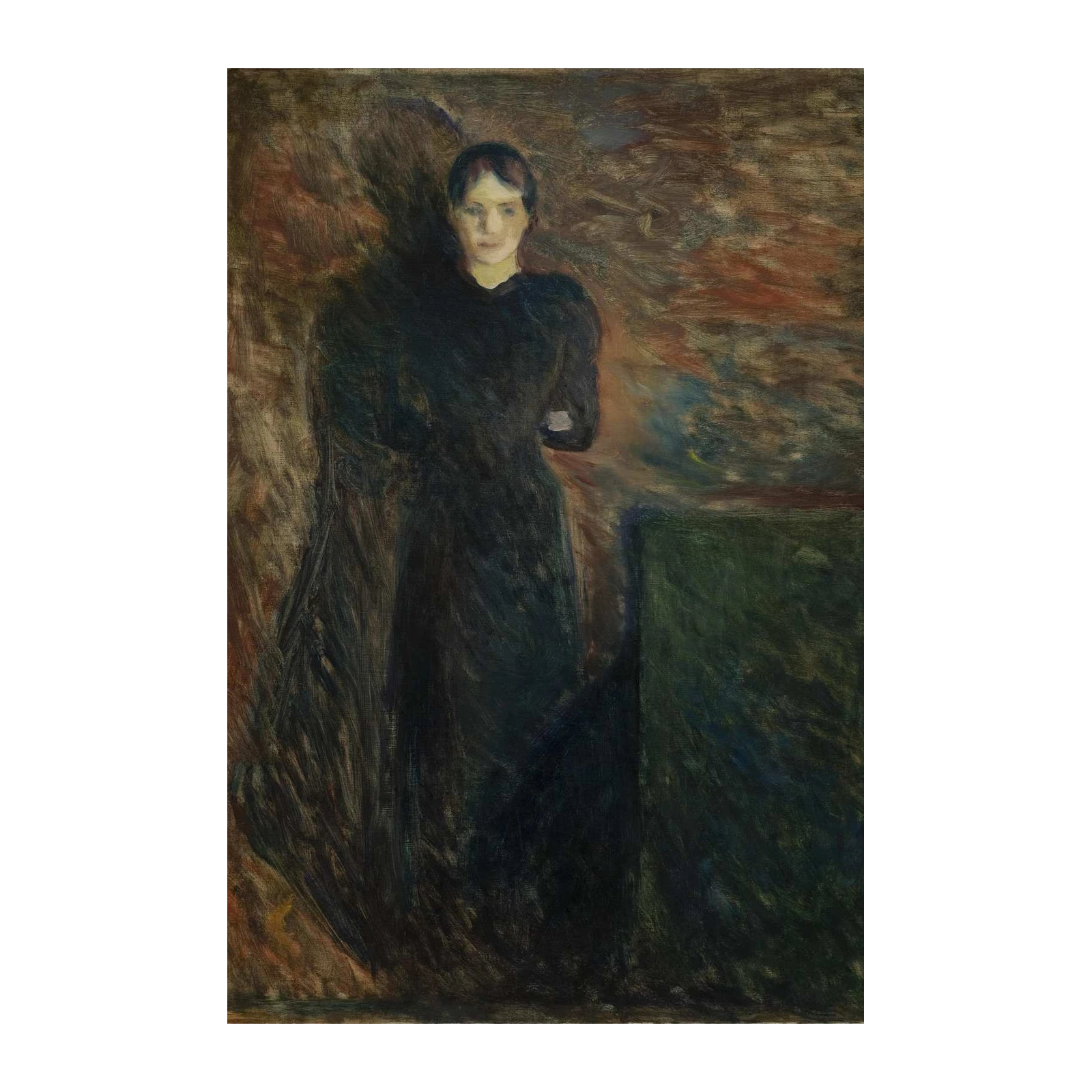 Melancholy Portrait of a Woman Wall Art