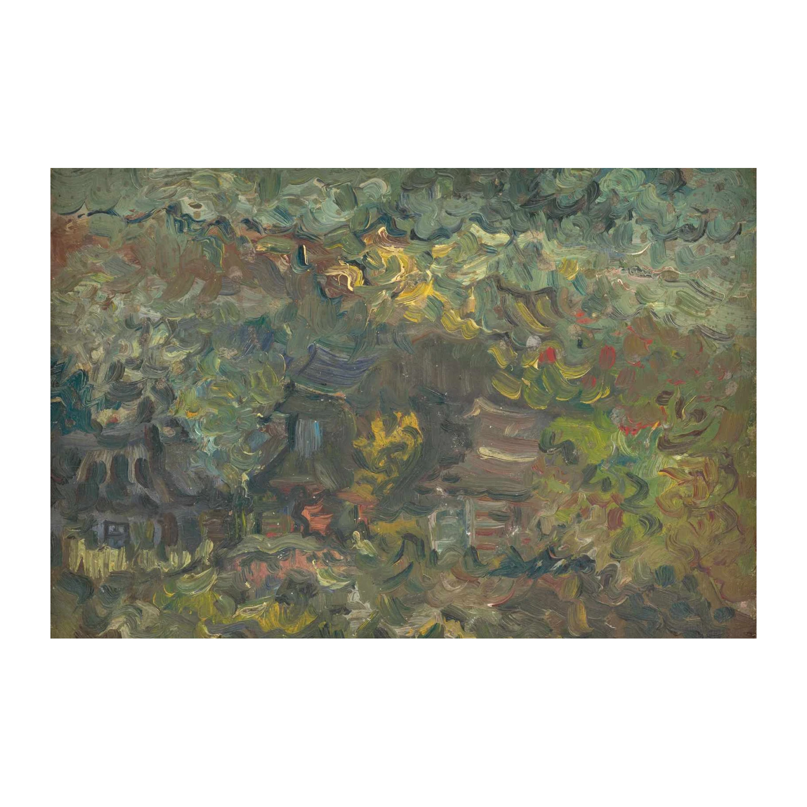 Impressionist Village Scene Wall Art Wall Art
