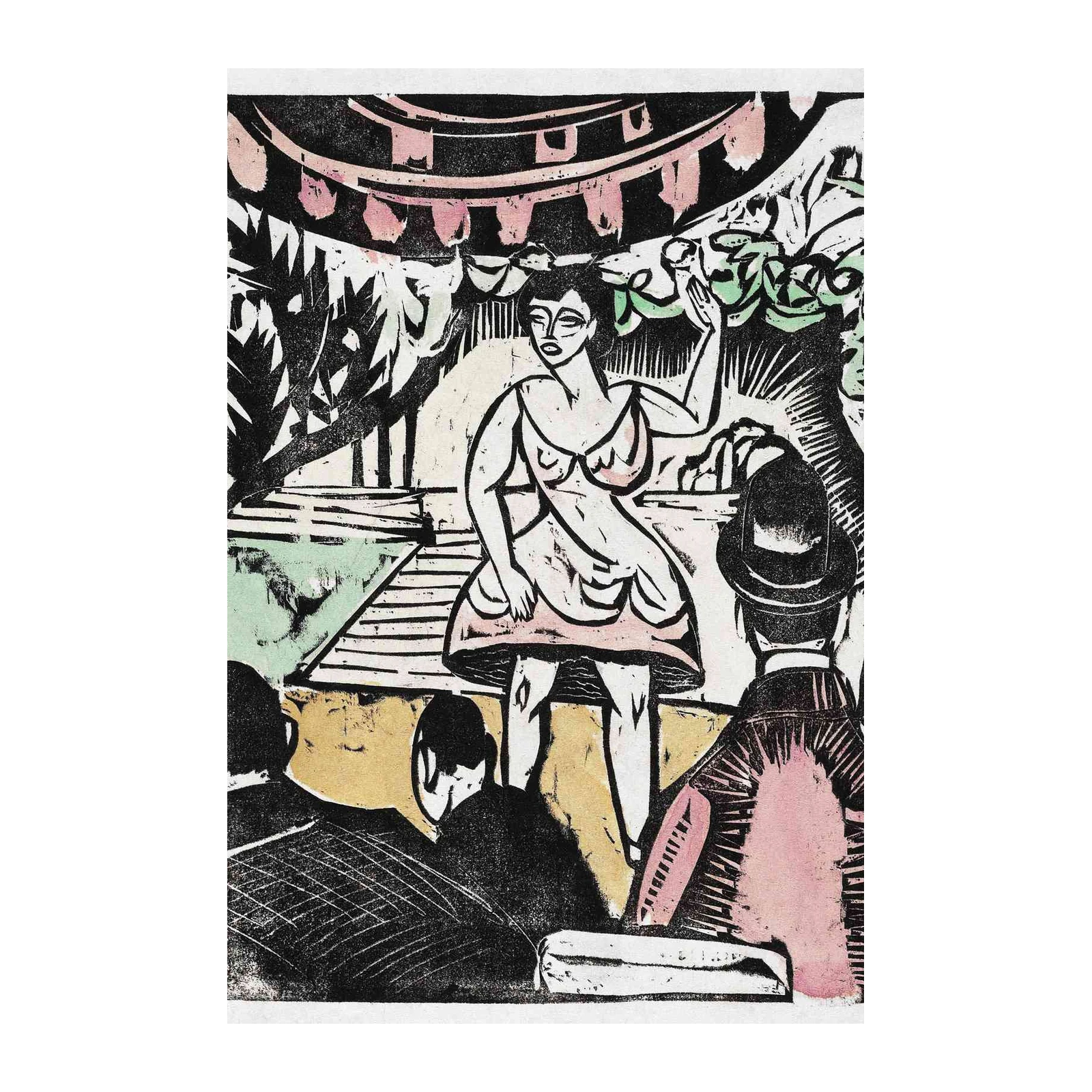 Expressionist Dancer & Audience Wall Art