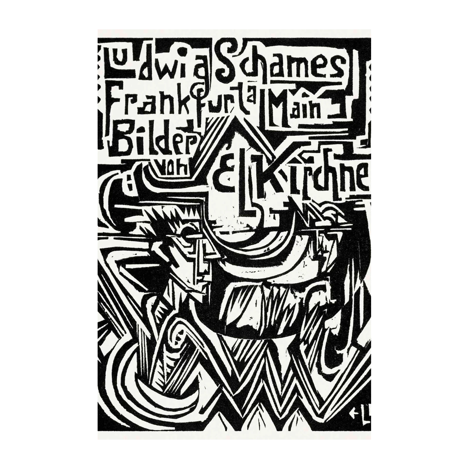 Expressionist Figure Poster - Kirchner Style Wall Art