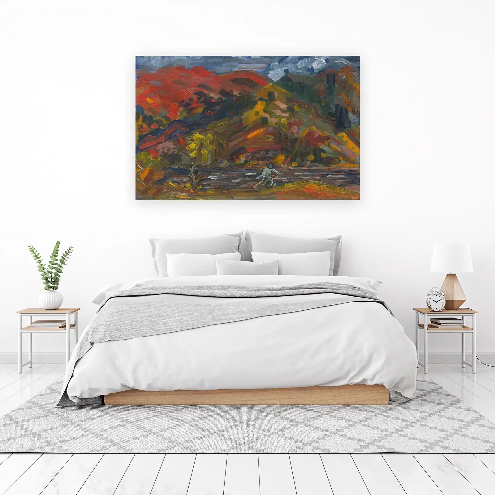 Vibrant Autumn Mountain Bike Ride Wall Art