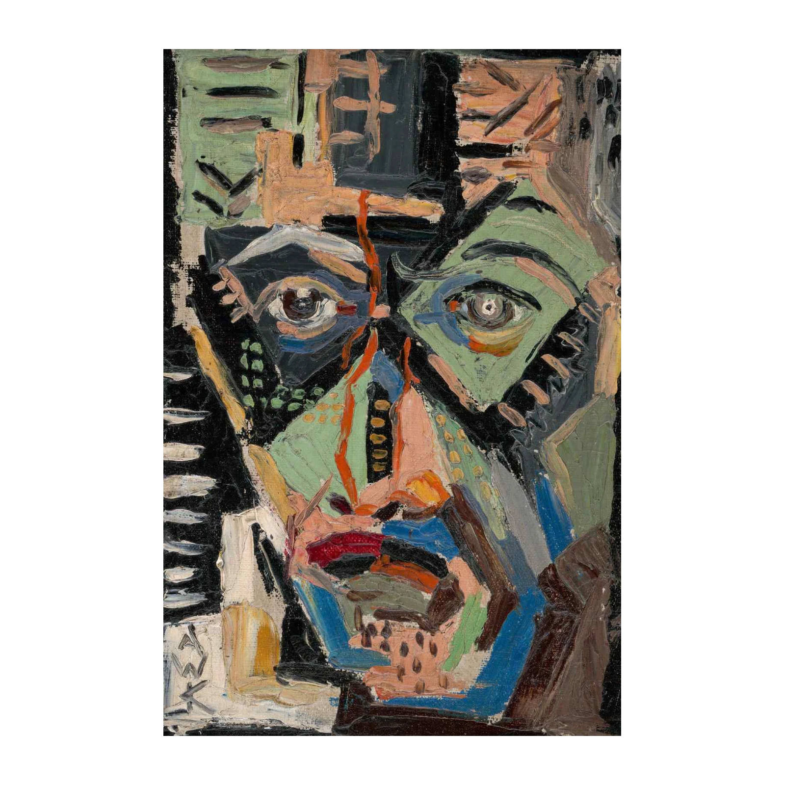 Abstract Expressionist Portrait Wall Art