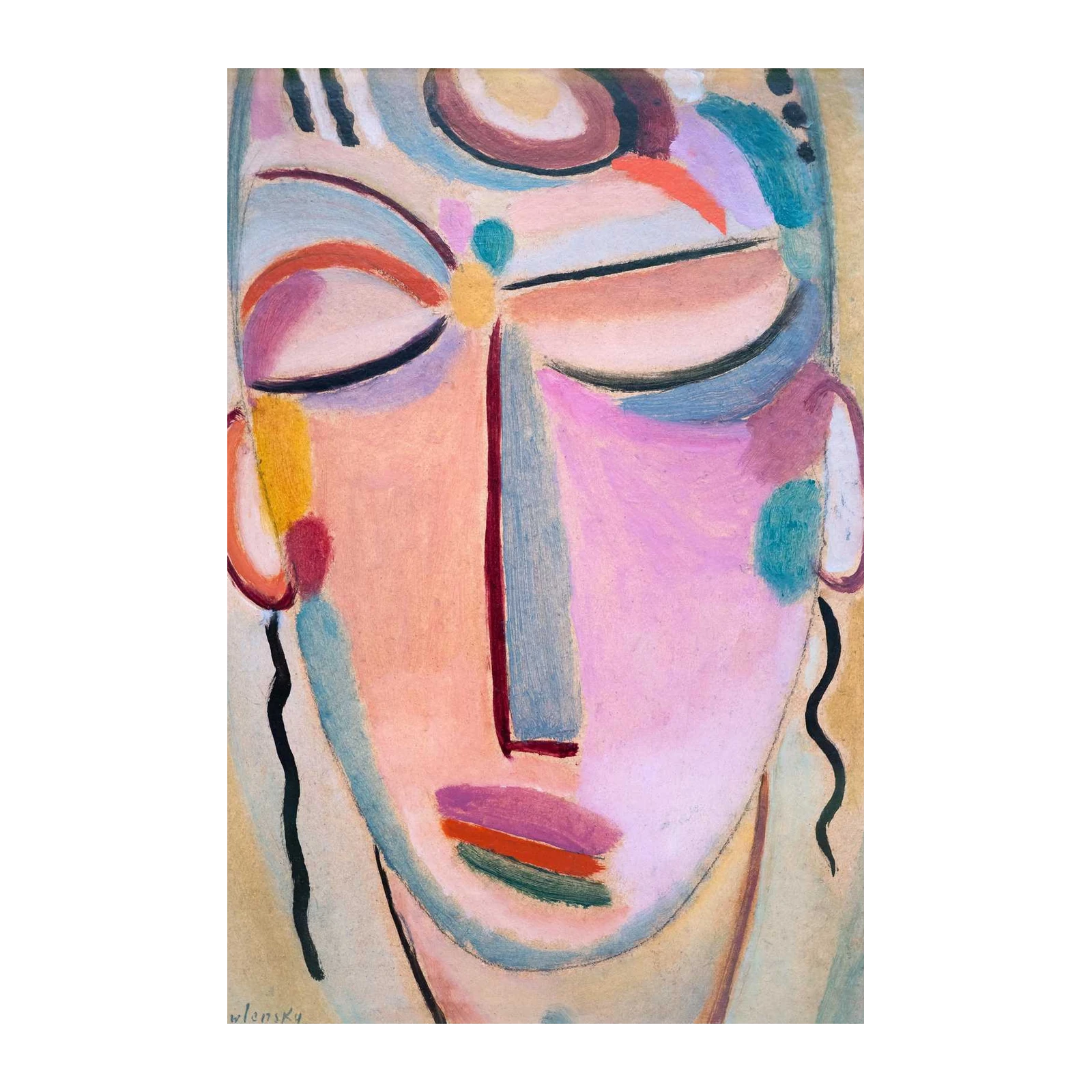 Abstract Portrait Expressionist Wall Art
