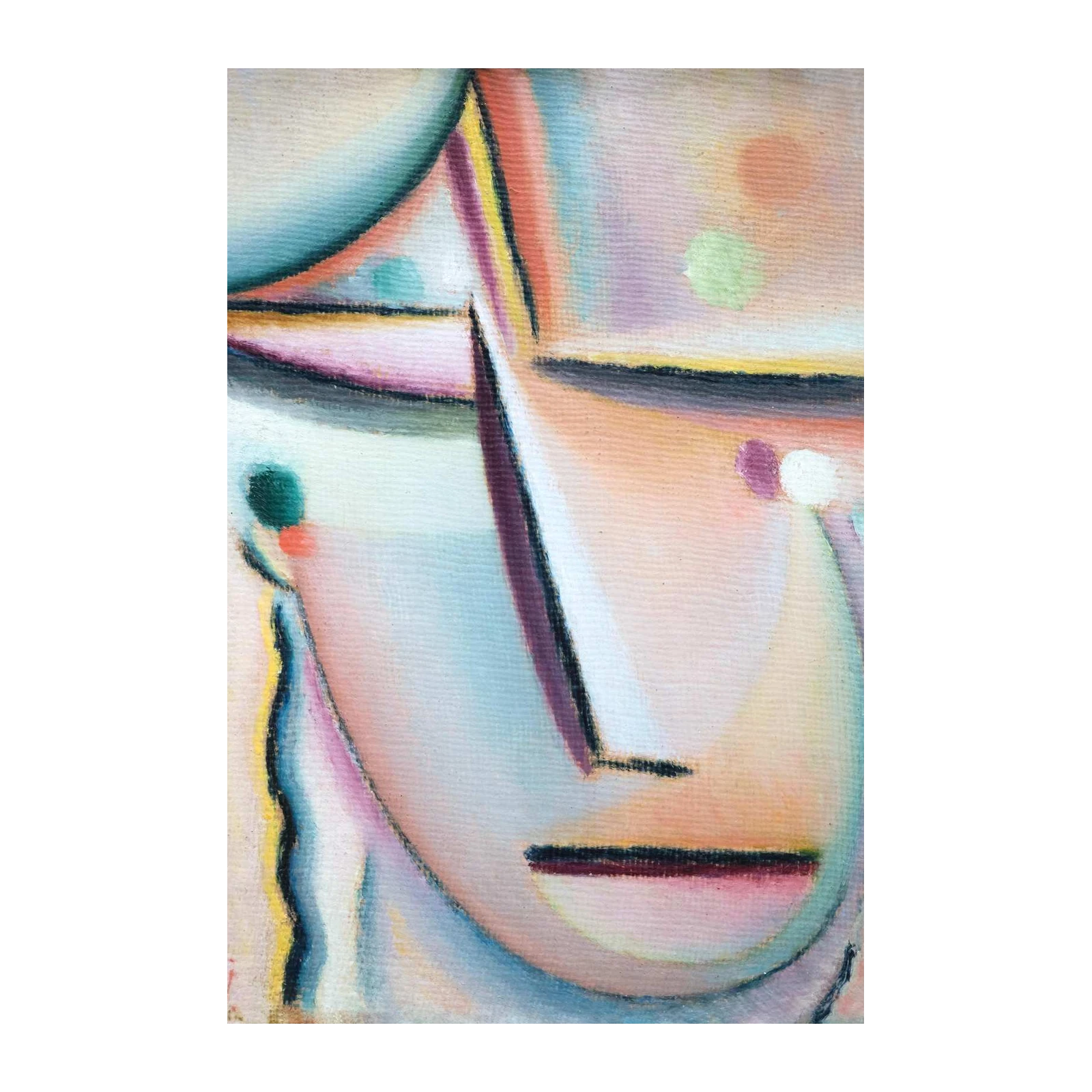 Abstract Face Pastel Dream Wall Art