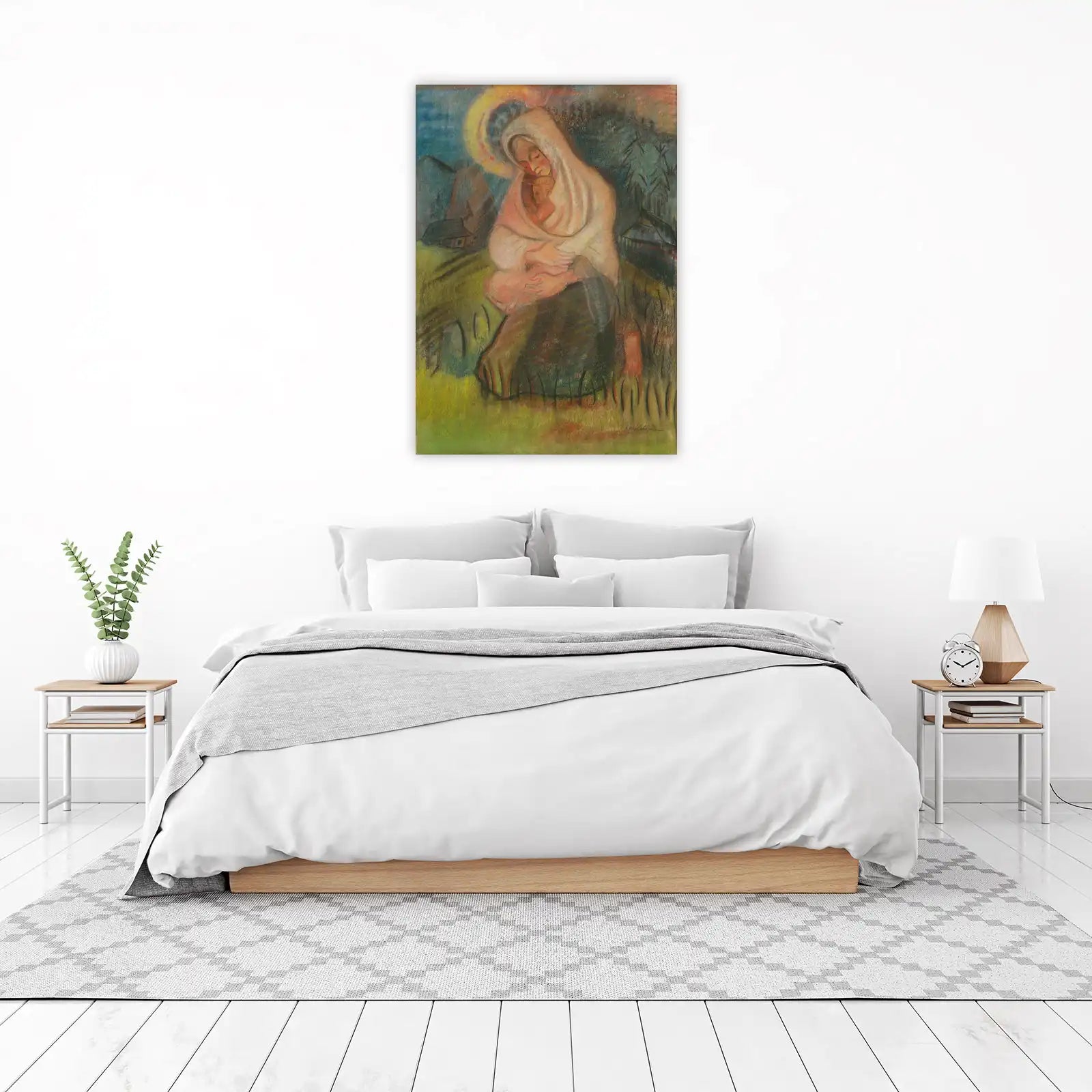 Madonna and Child Pastel Art Wall Art