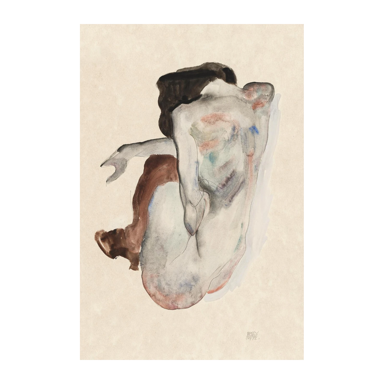 Expressive Figure Watercolor Wall Art