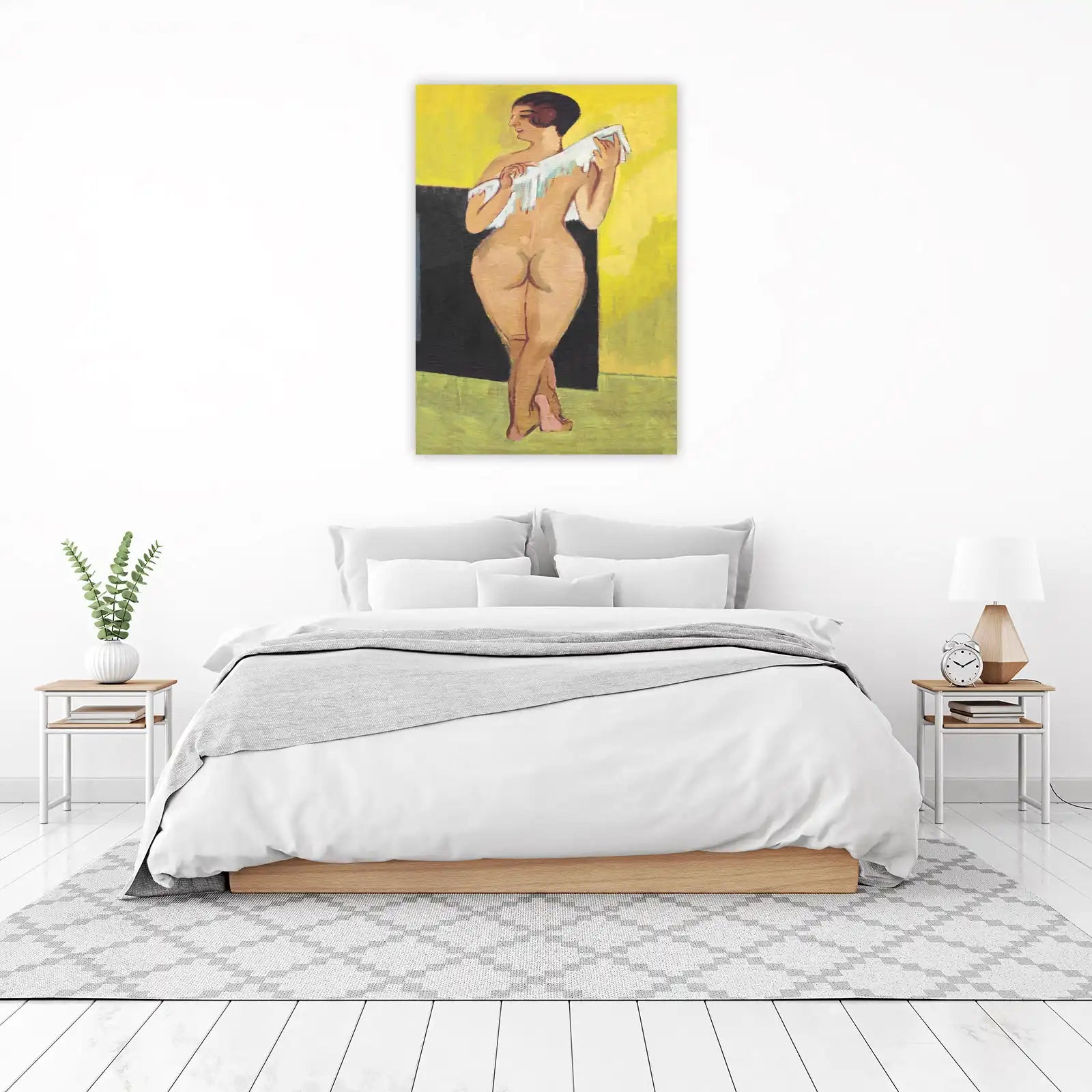 Elegant Figure Yellow Wall Art