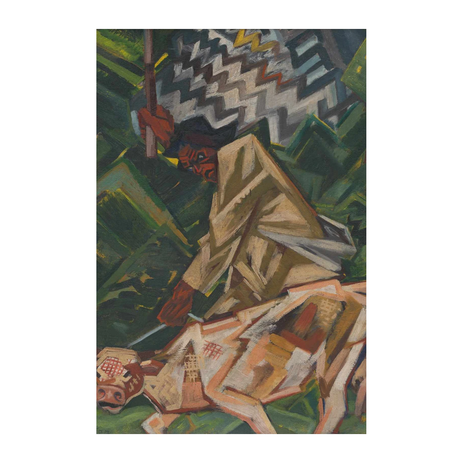Cubist Bull Rider Wall Art
