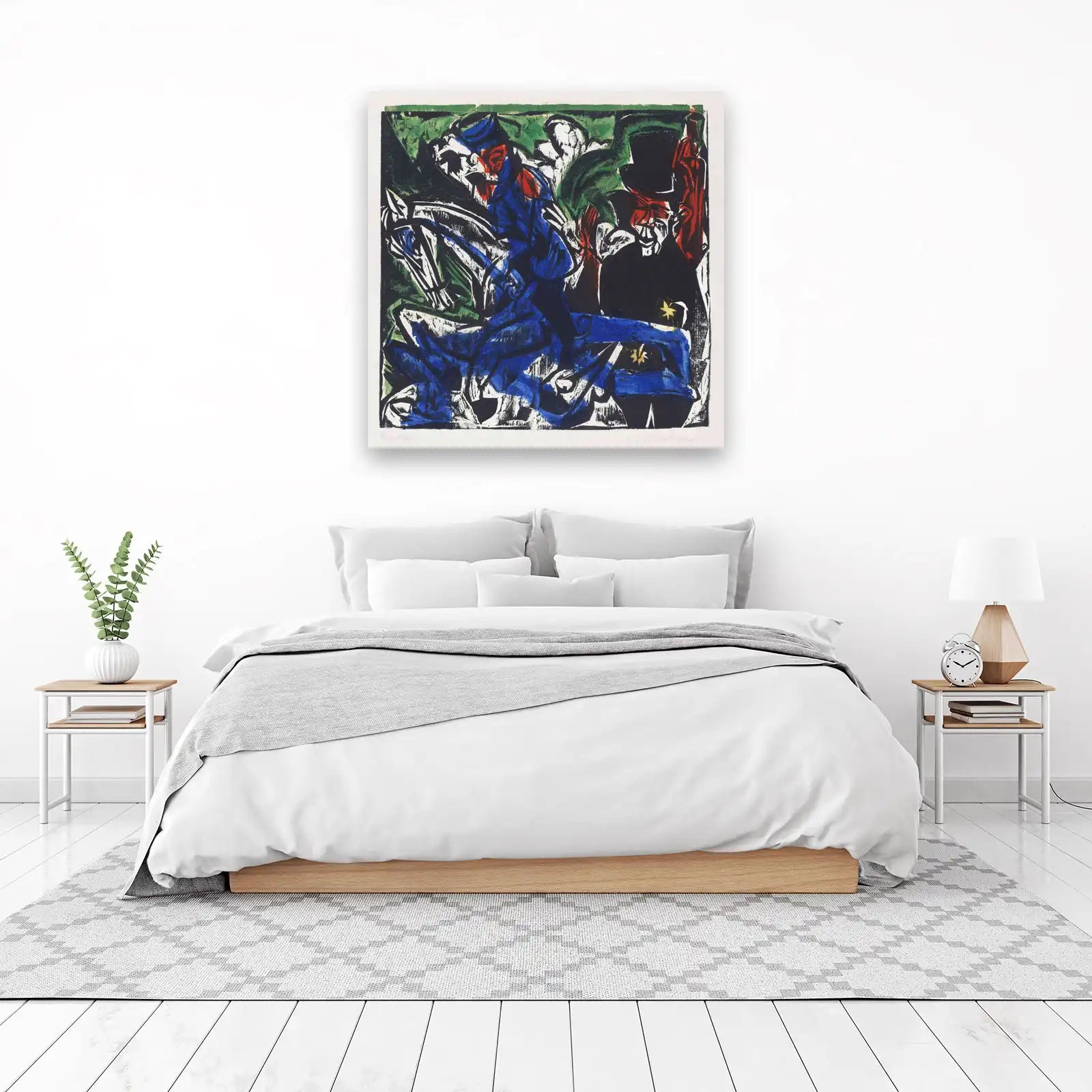 Dynamic Expressionist Horse & Rider Wall Art