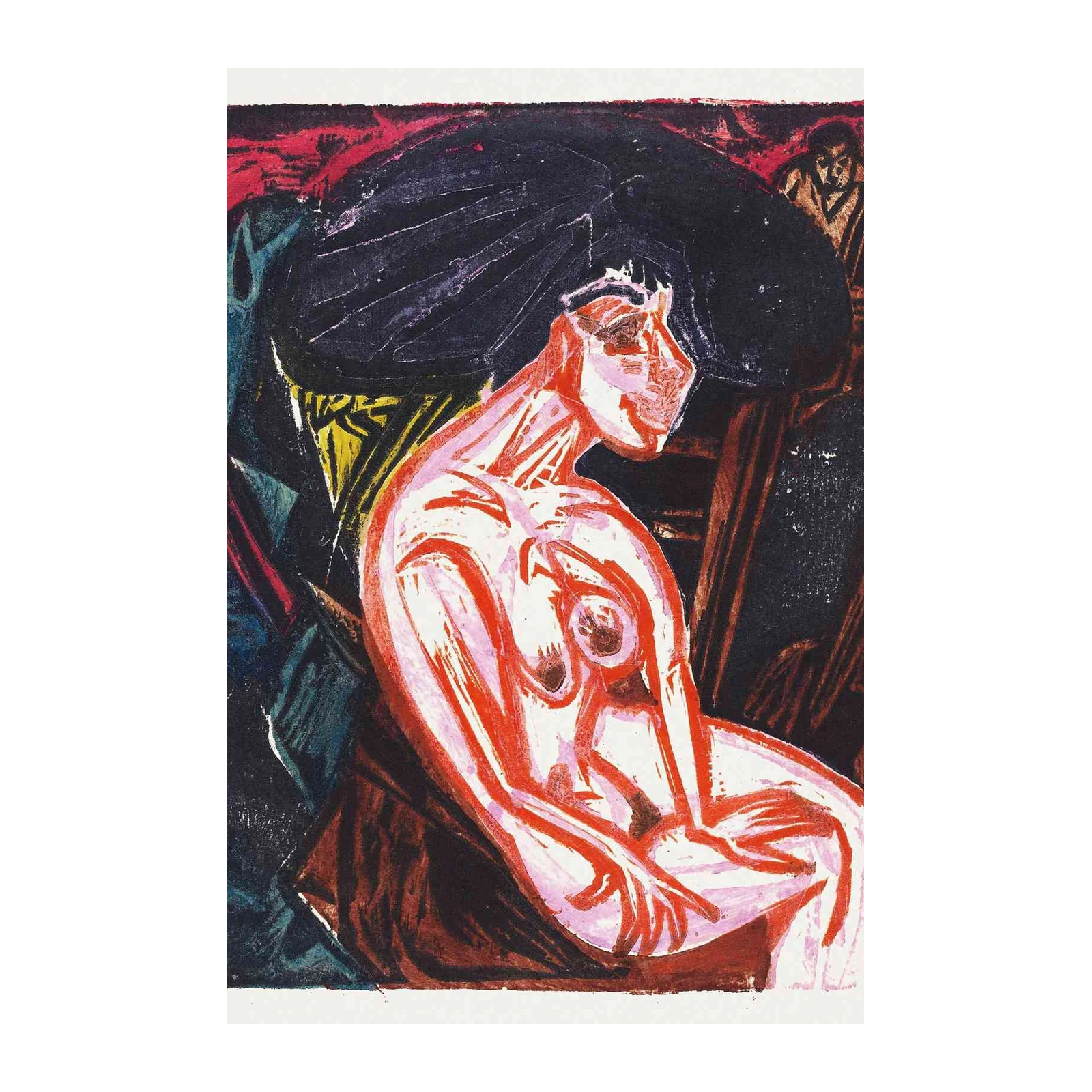 Expressive Portrait Nude Expressionist Wall Art