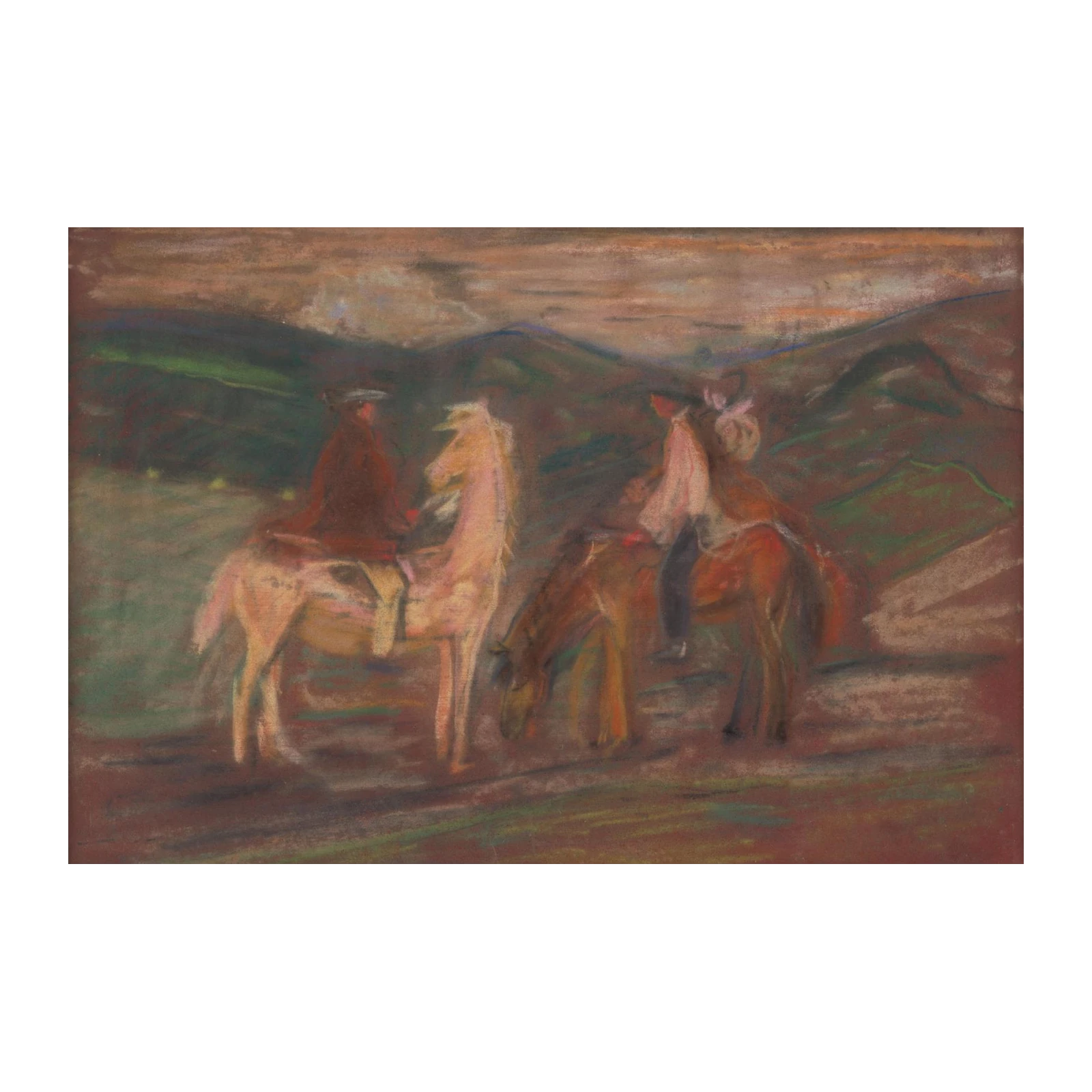 Equestrian Journey Pastel Wall Art