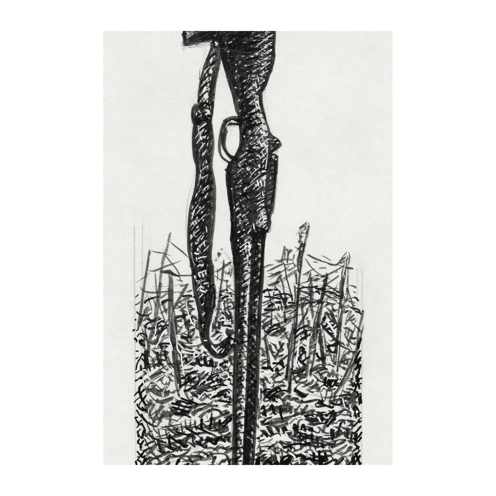Remembrance Soldier Poignant Sketch Wall Art