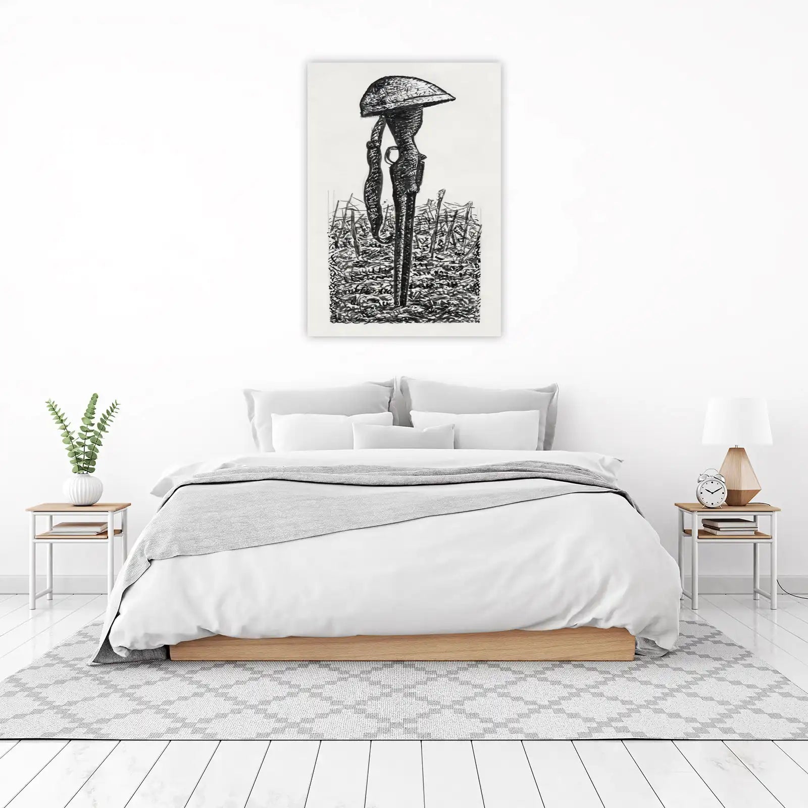 Remembrance Soldier Poignant Sketch Wall Art