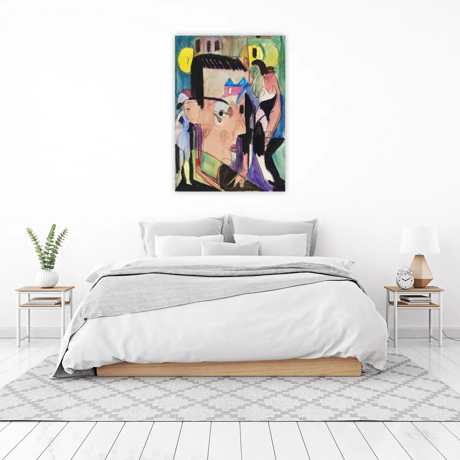 Expressive Portrait Vibrant Figures Wall Art