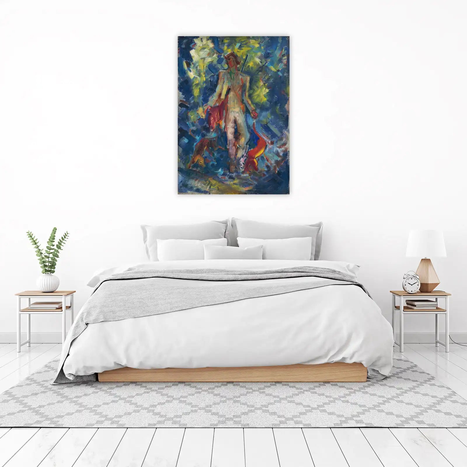 Man with Dogs Impressionist Wall Art