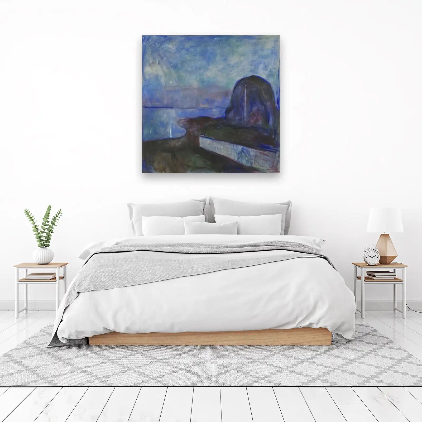 Serene Night Sky Landscape Wall Art