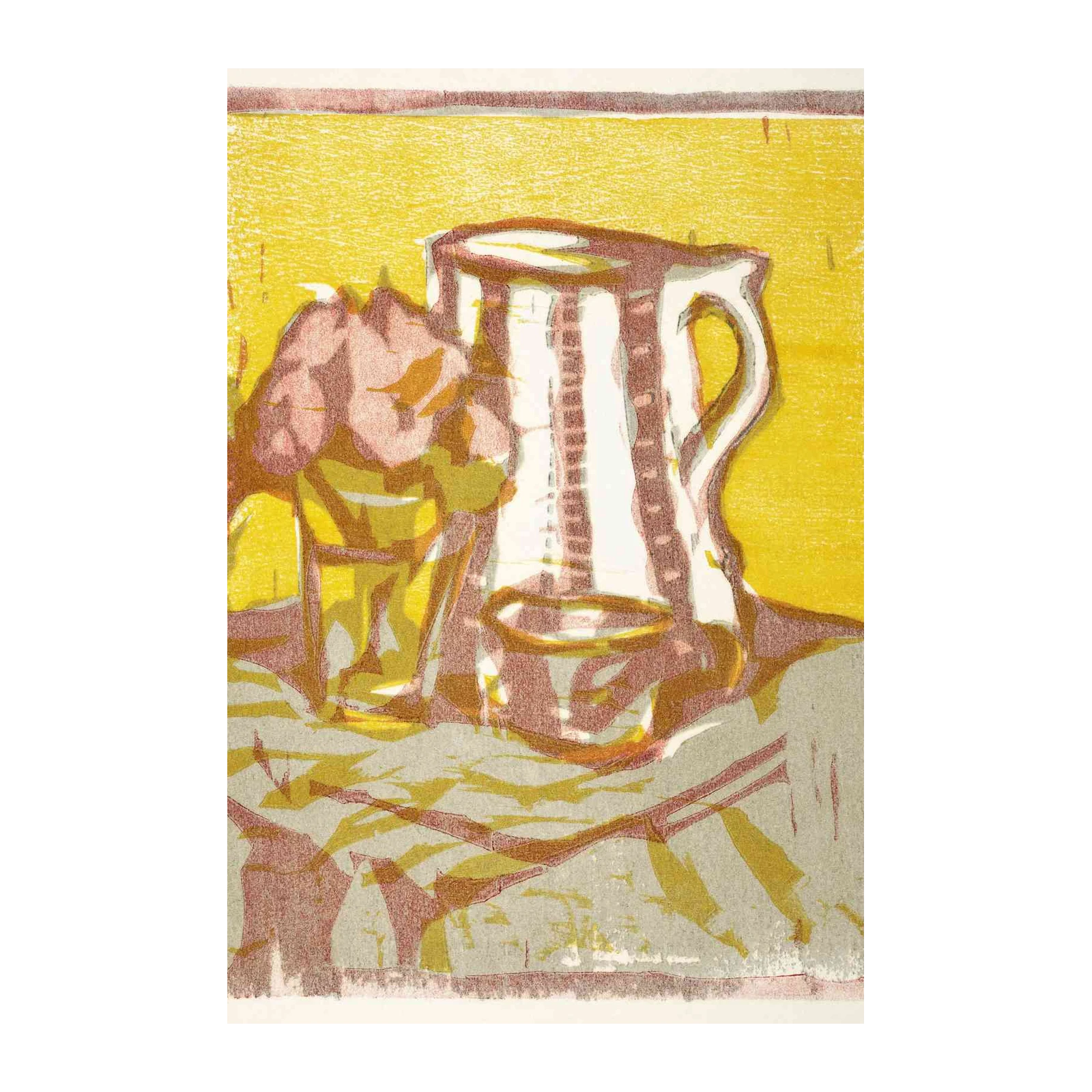 Vibrant Floral Pitcher Still Life Wall Art