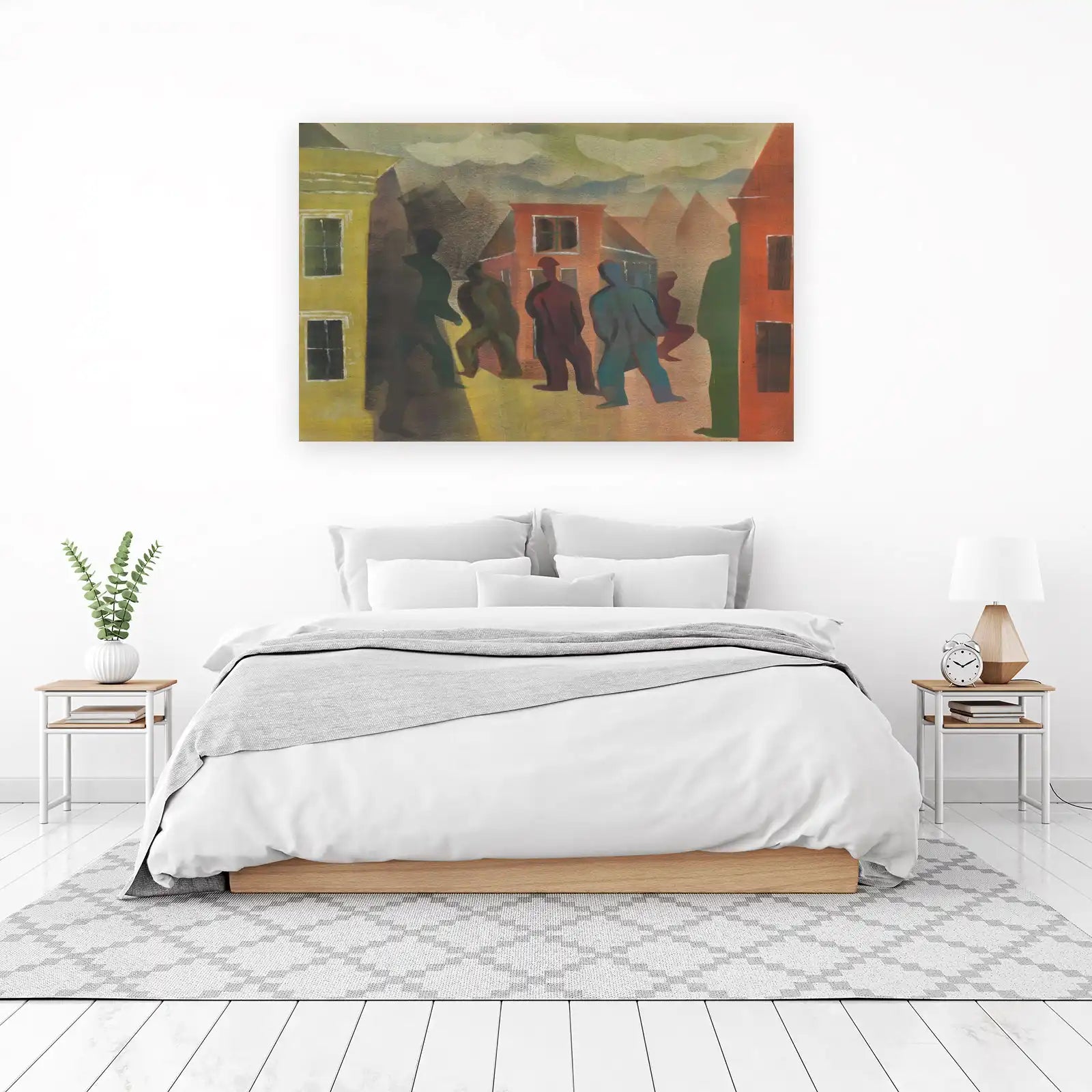 Urban Life Figures Textured Wall Art