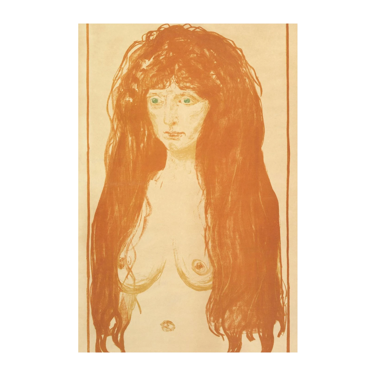 Enchanting Muse Portrait Copper Wall Art