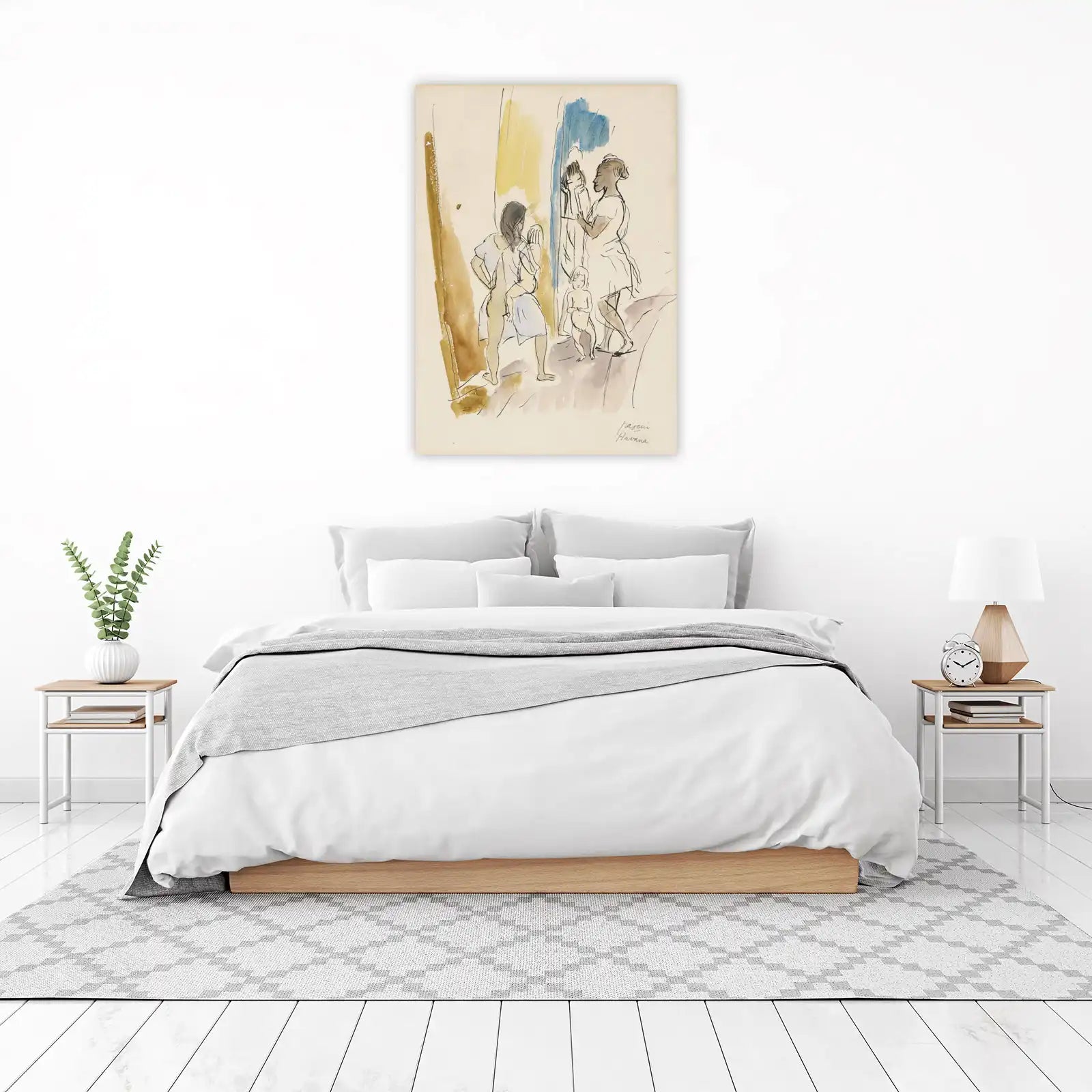 Cuban Family Watercolor Wall Art