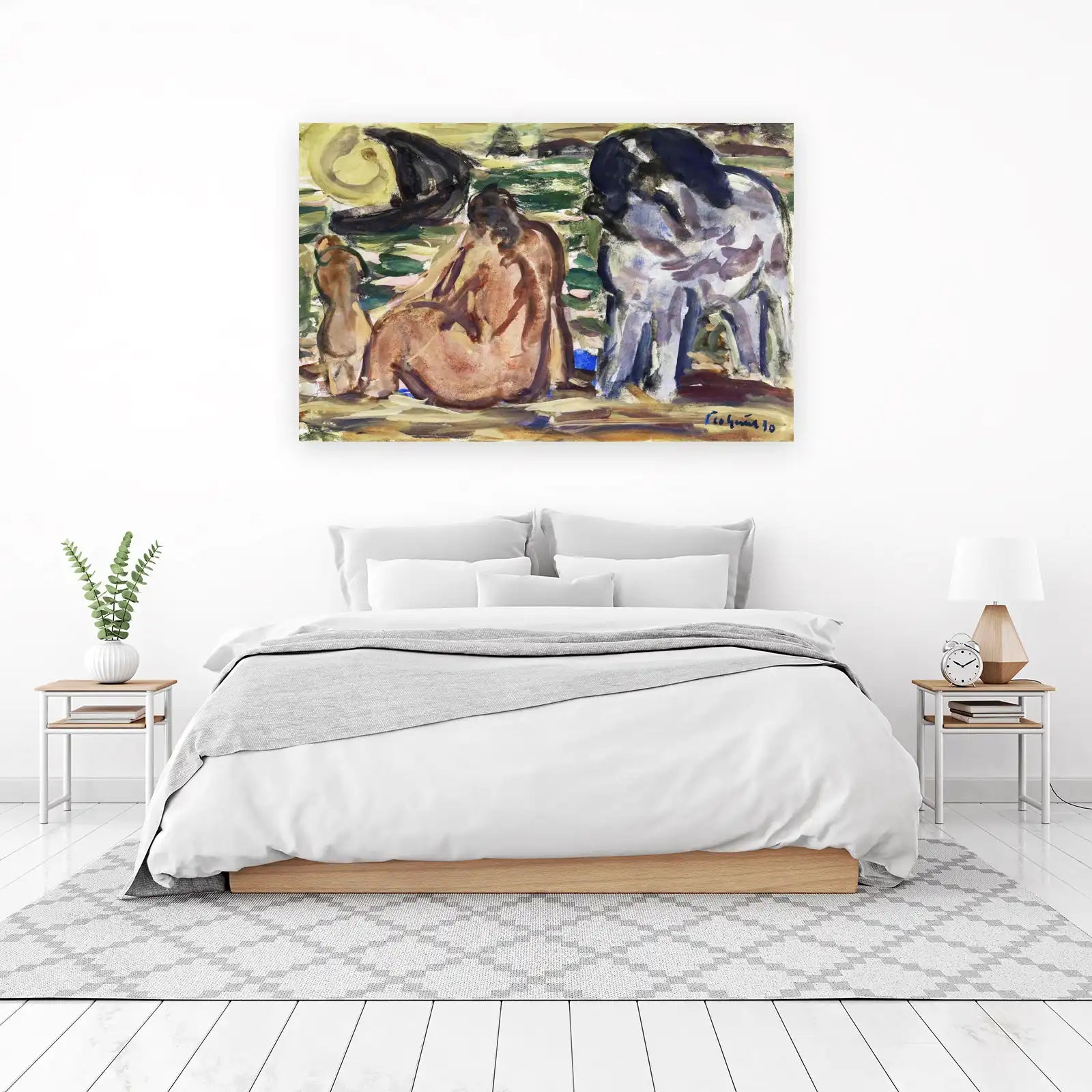 Expressive Figures Seascape Wall Art