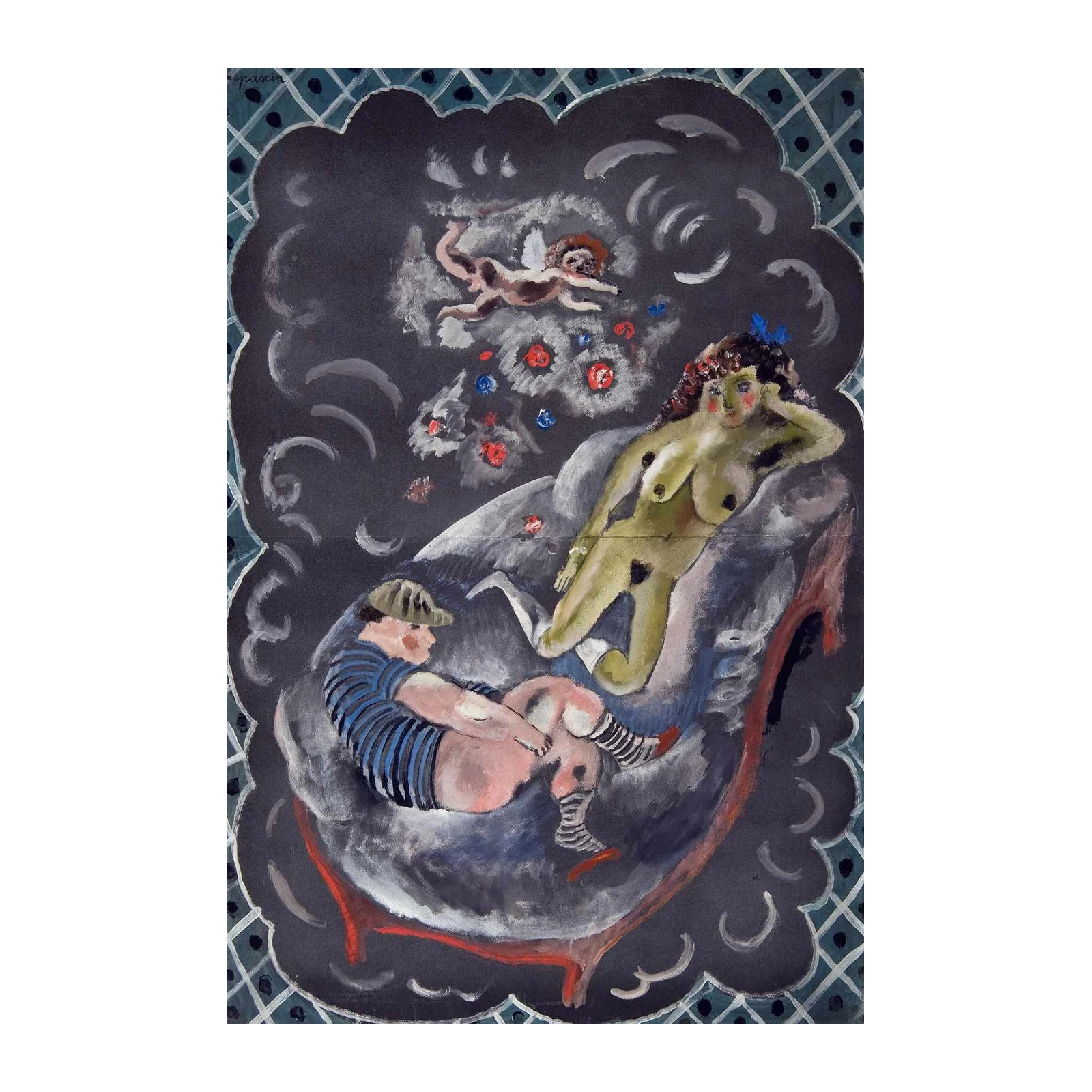 Dreamlike Scene of Venus and Cupid Wall Art