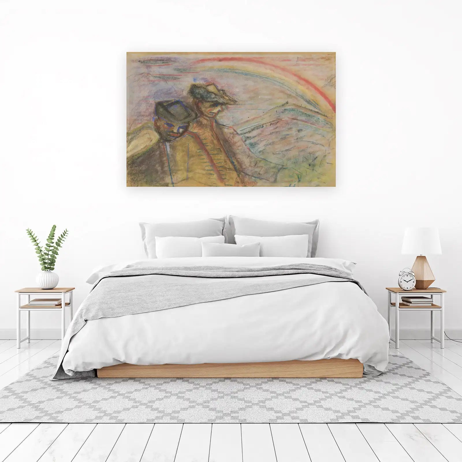Vibrant Figures & Rainbow Wall Art