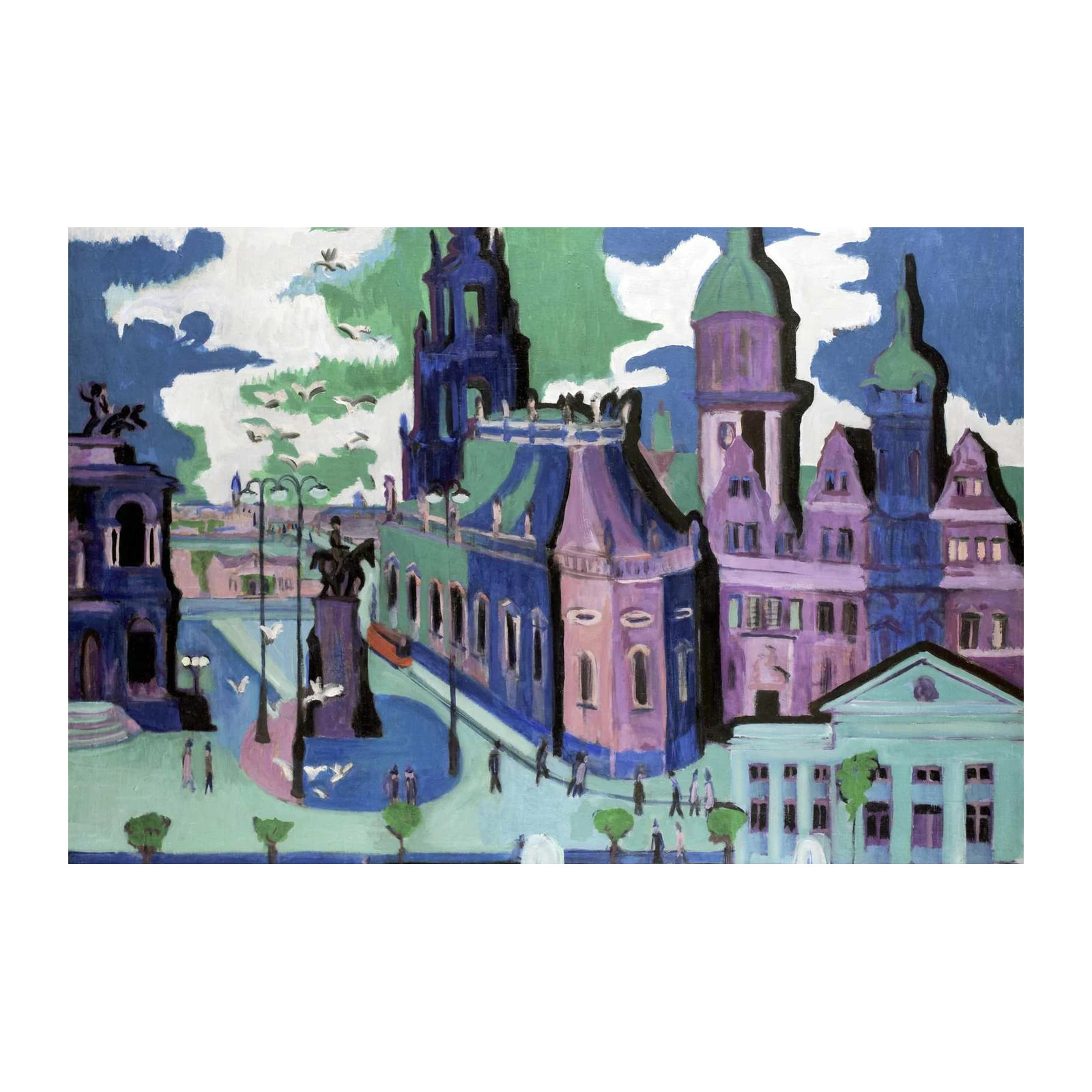 Vibrant Cityscape Expressionist Wall Art