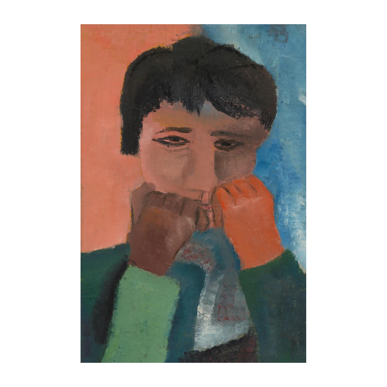 Expressive Portrait Mid-Century Modern Wall Art