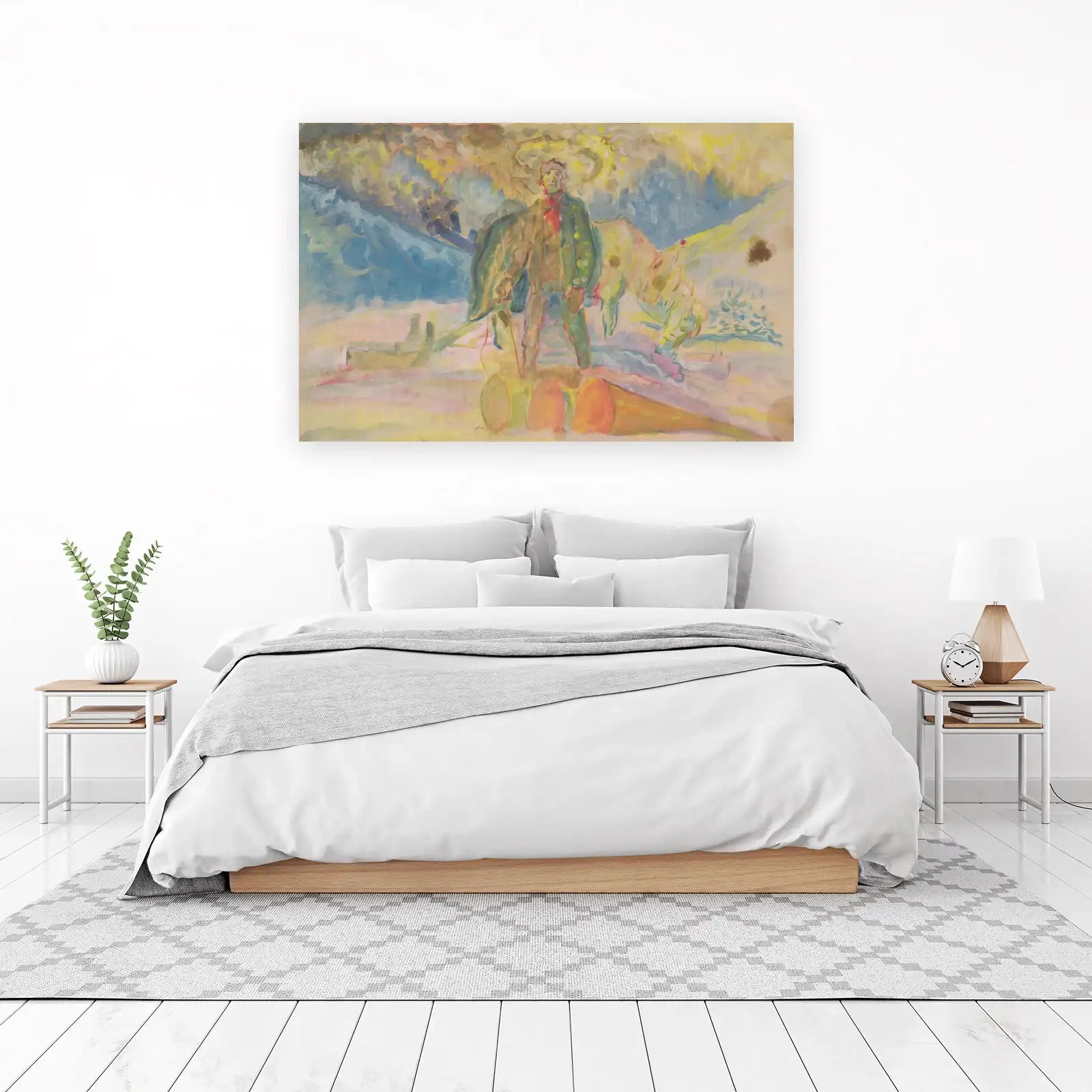 Expressive Man & Abstract Landscape Wall Art