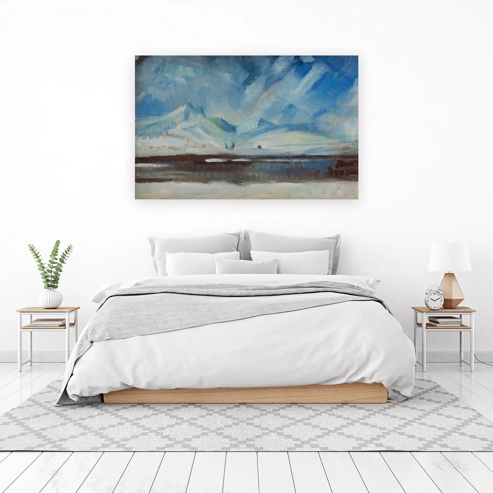 Impressionist Mountain Landscape Wall Art