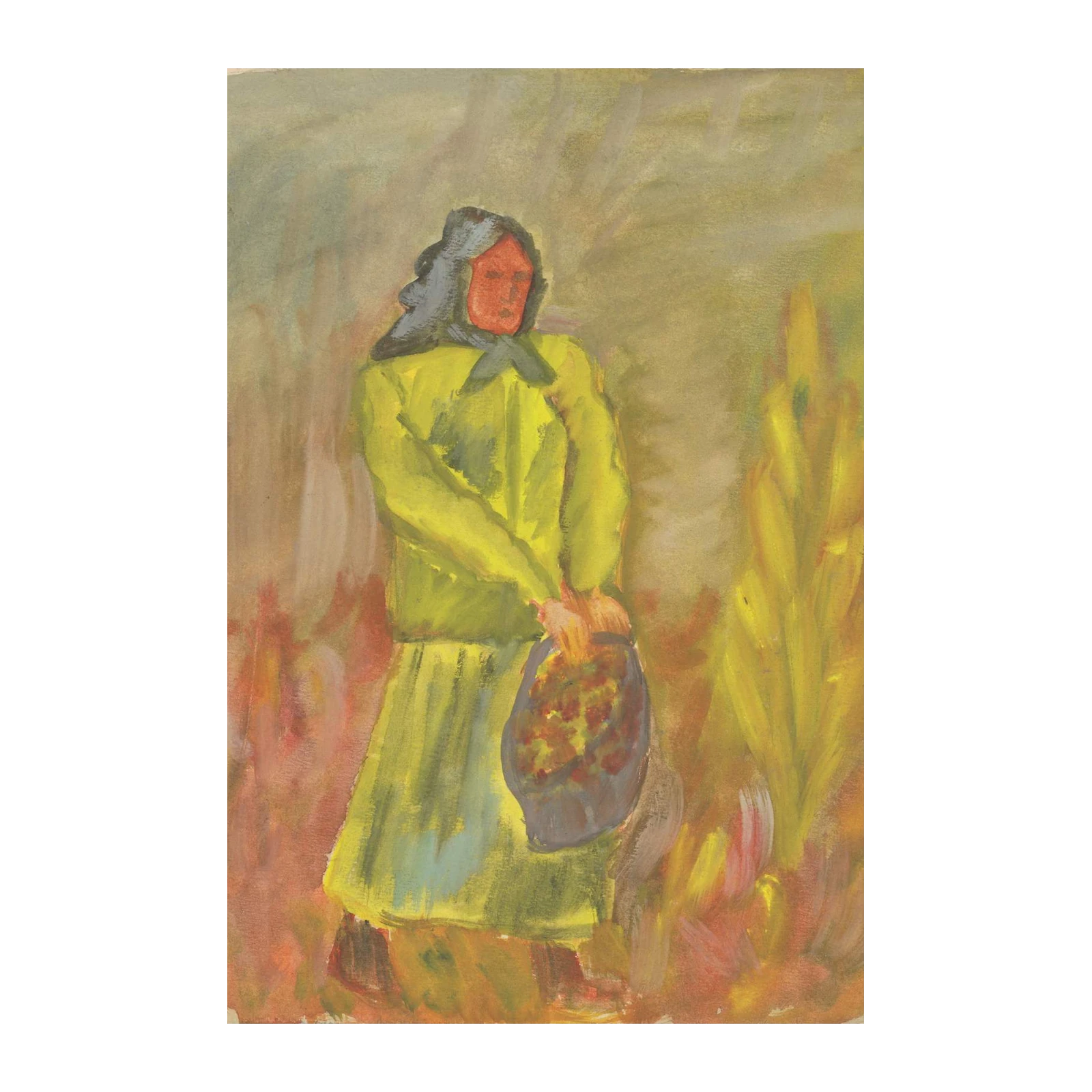 Rustic Harvest Woman Wall Art
