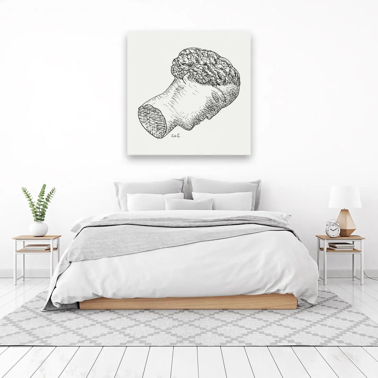 Abstract Head Sketch Wall Art for Modern Decor