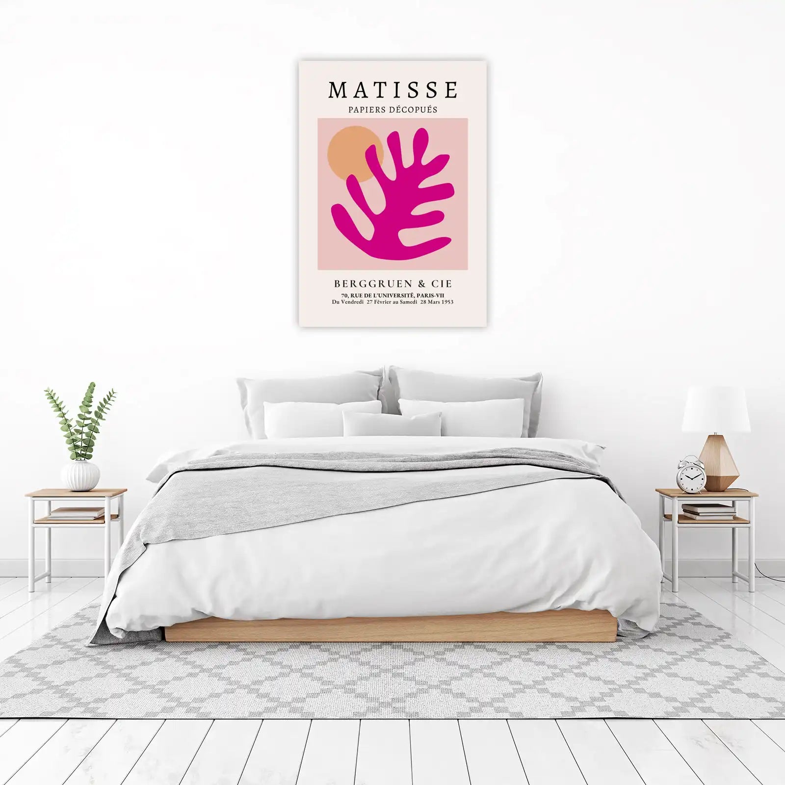 Matisse "Blue Nude II" Inspired Magenta Cut-Out Wall Art