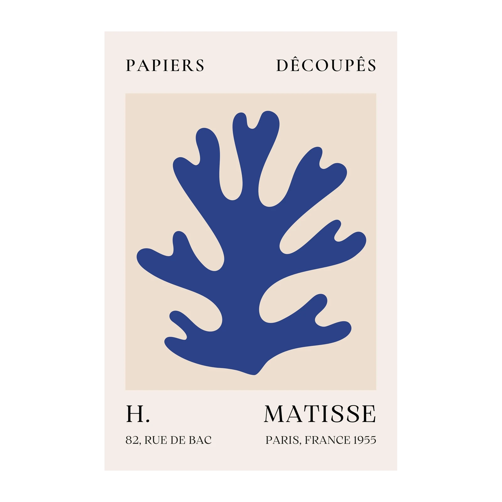 Blue Coral Matisse Inspired Wall Art Wall Art