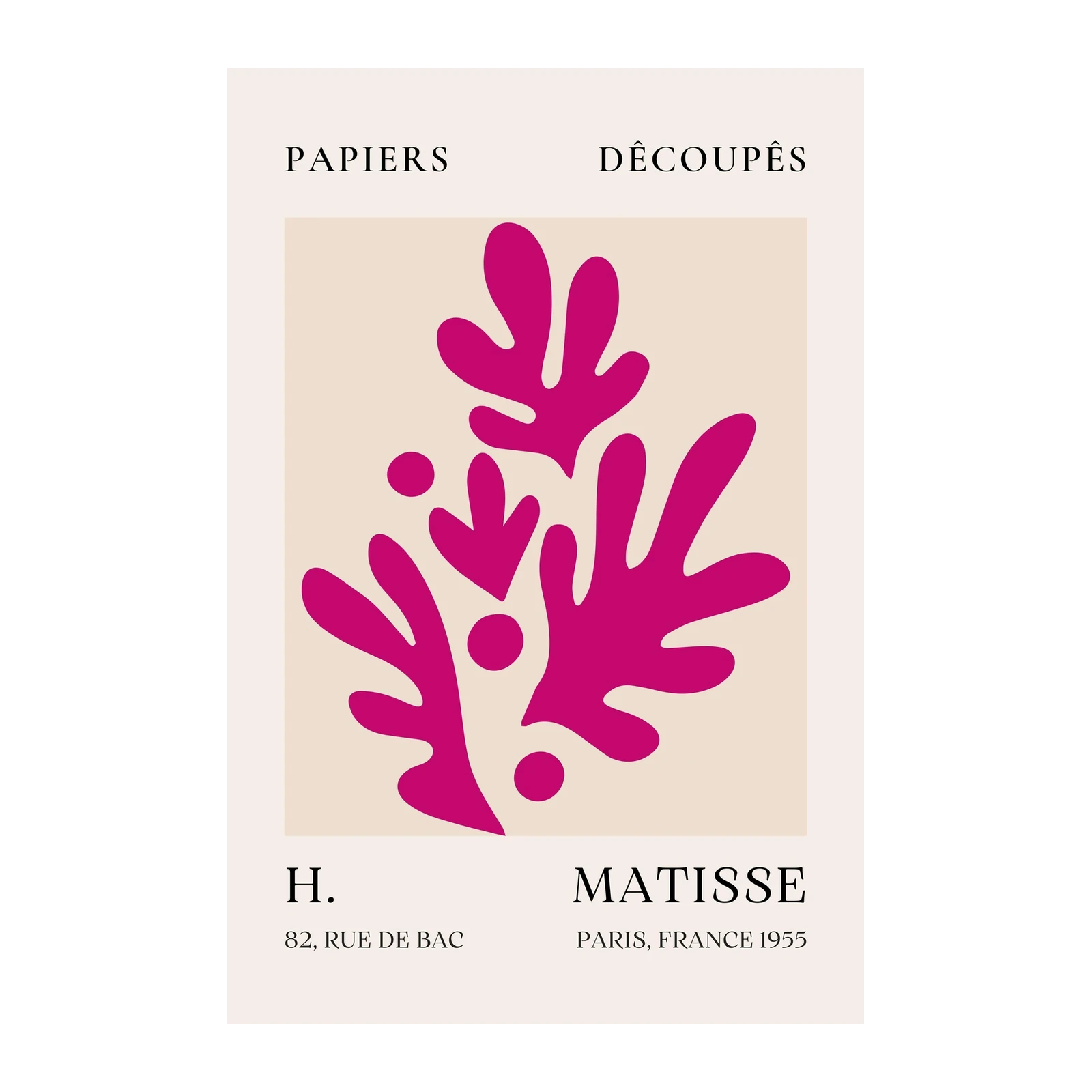 Bold Magenta Matisse Cut-Out Wall Art