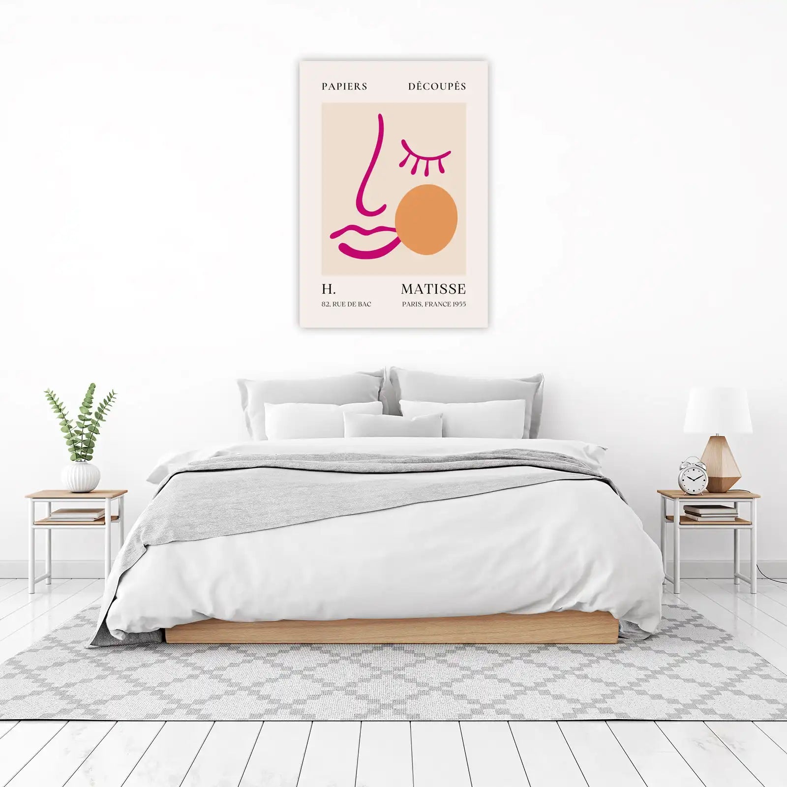 Modern Abstract Face Matisse Style Wall Art