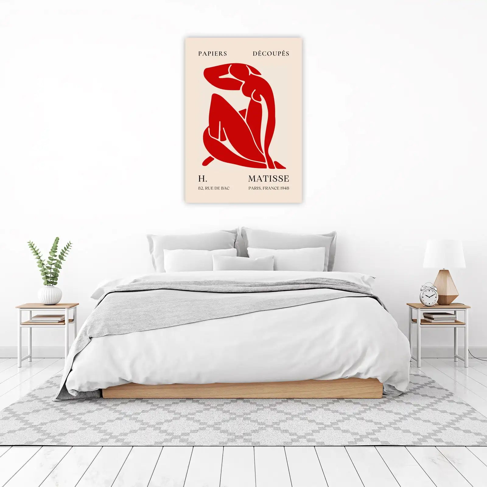 Bold Red Figure Matisse Inspired Wall Art