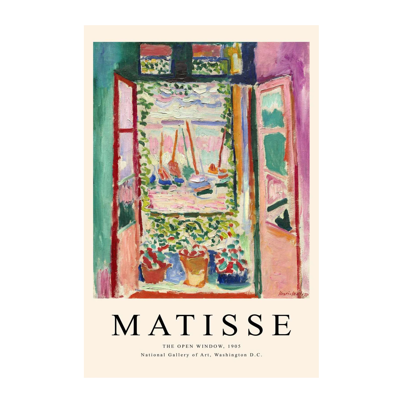 Matisse Open Window Vibrant Sailboats Wall Art